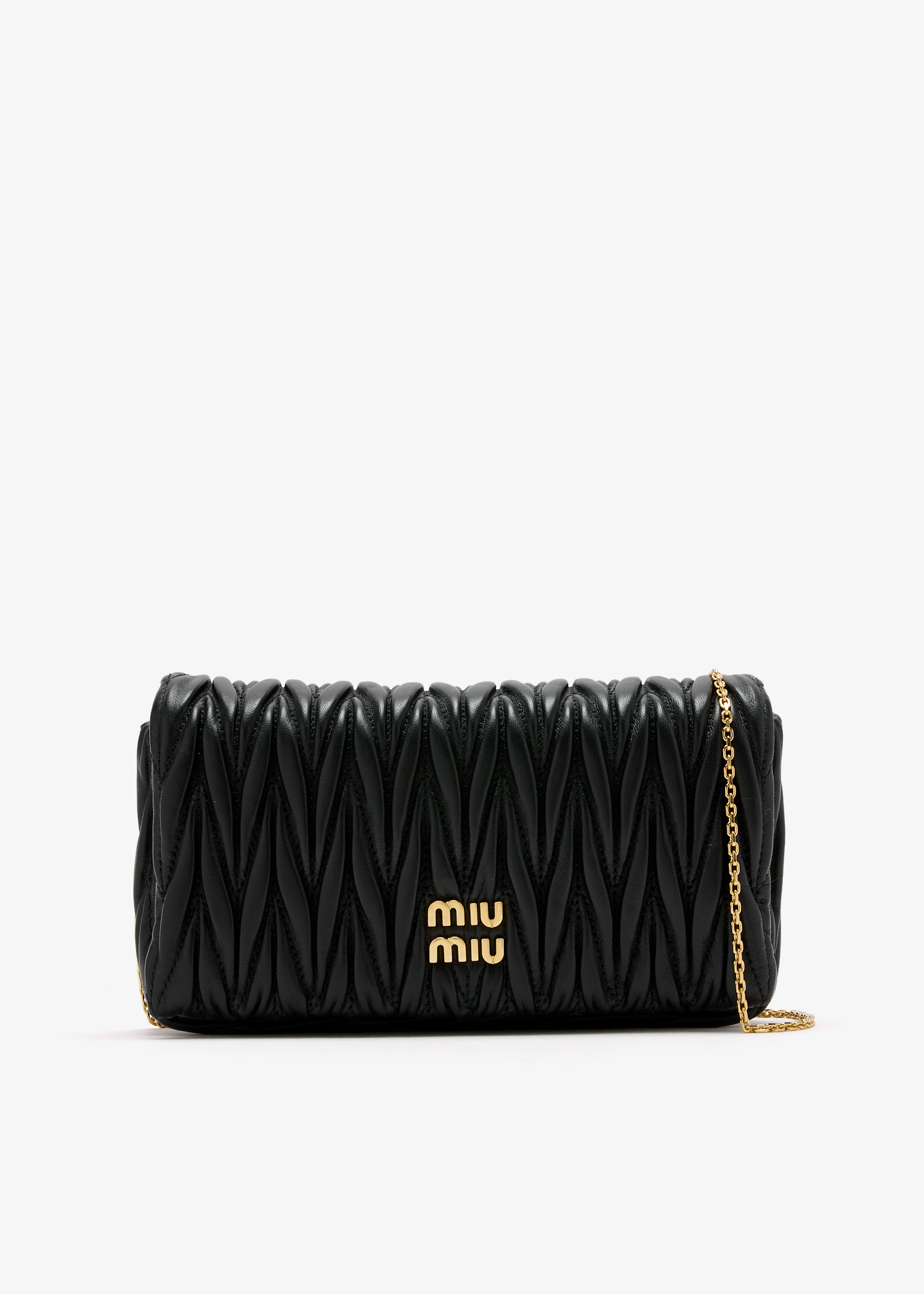 

Matelassé nappa leather mini bag, Black