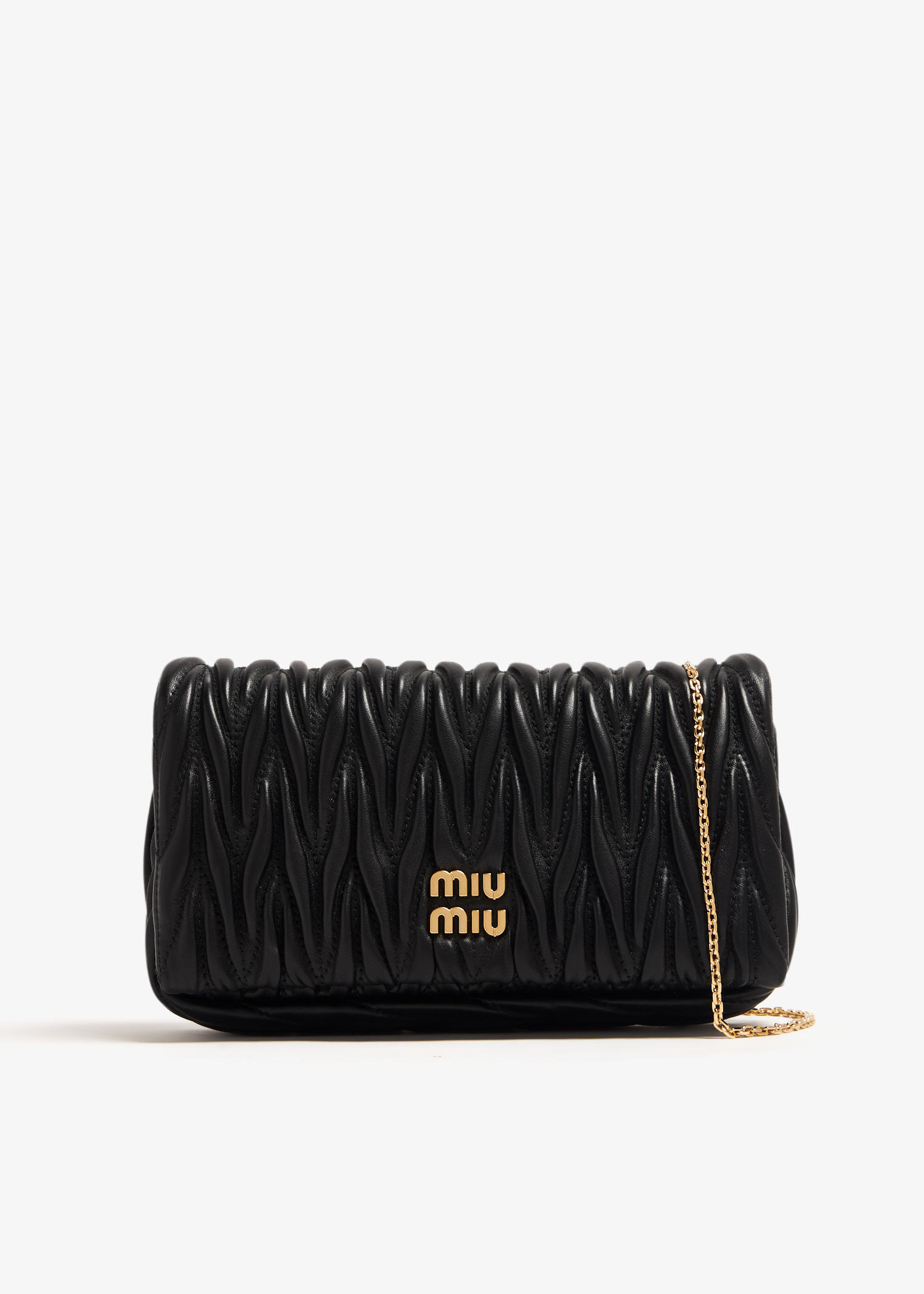 

Matelassé leather mini bag, Black