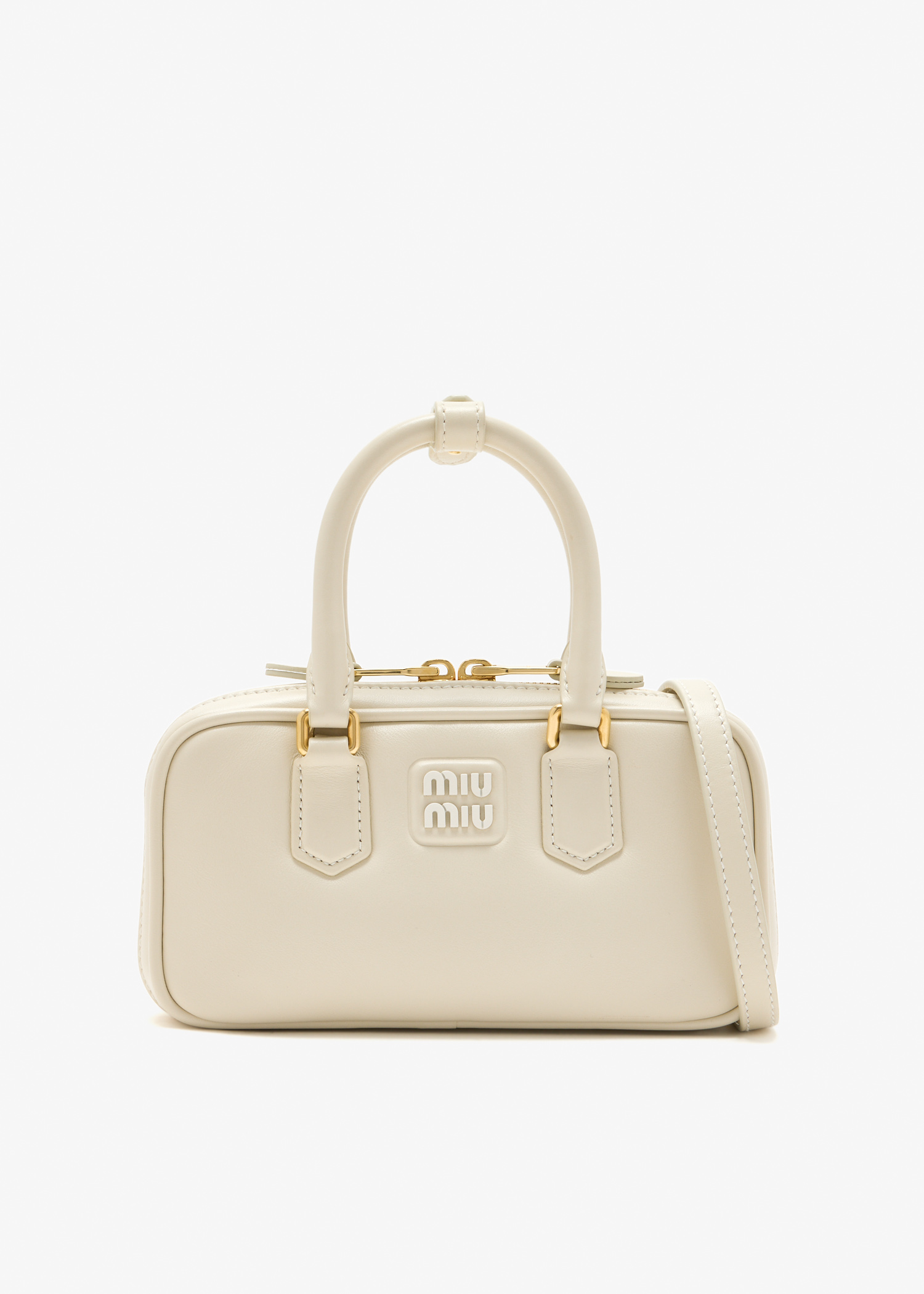 

Arcadie leather mini bag, Cream