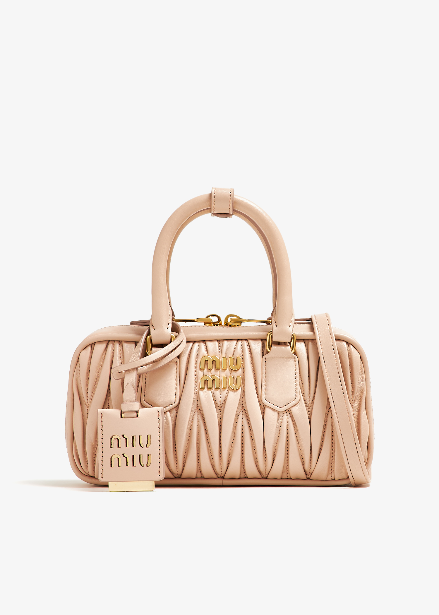 

Arcadie matelassé leather mini-bag, Pink