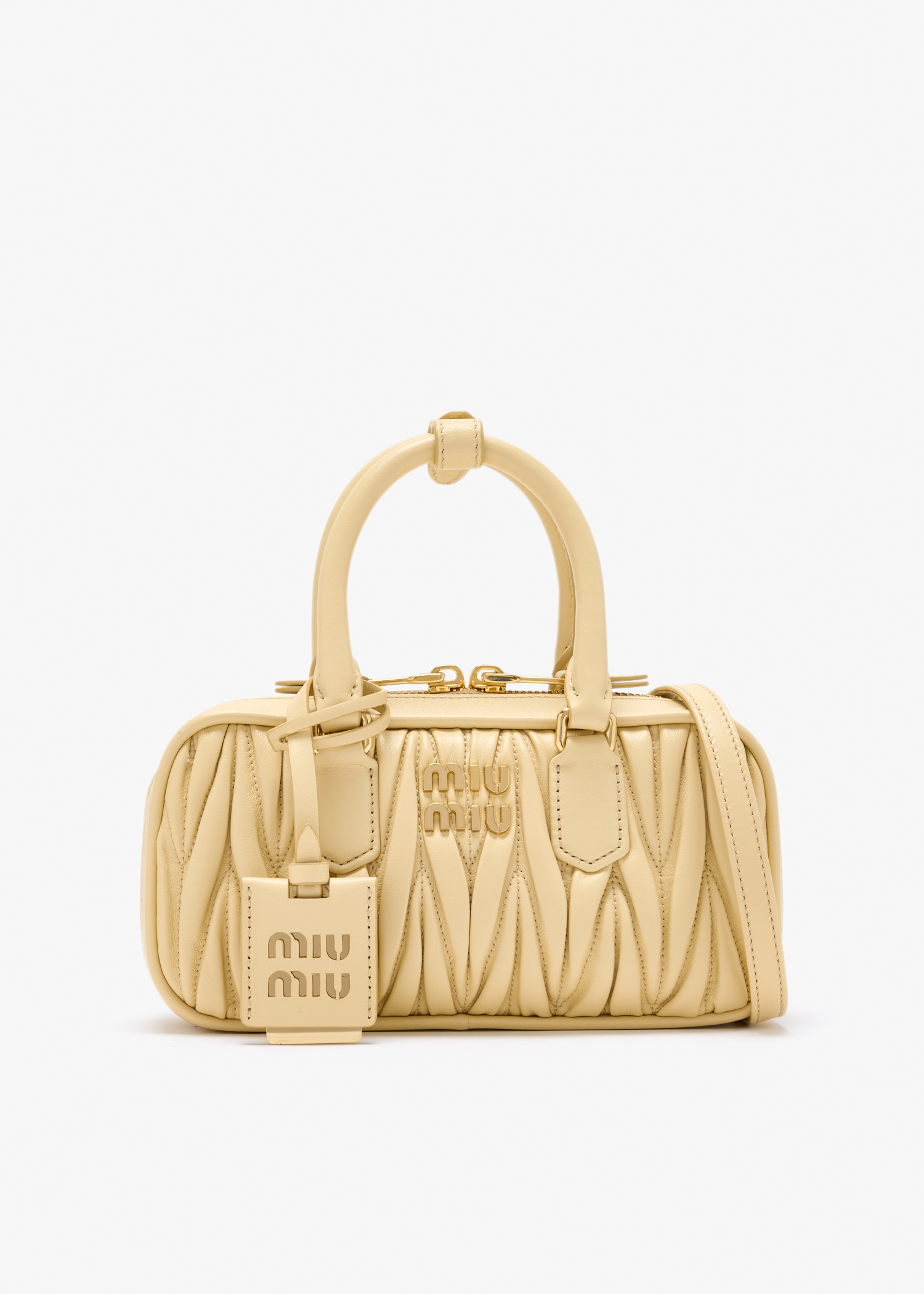 

Arcadie matelassé nappa leather mini-bag, Yellow