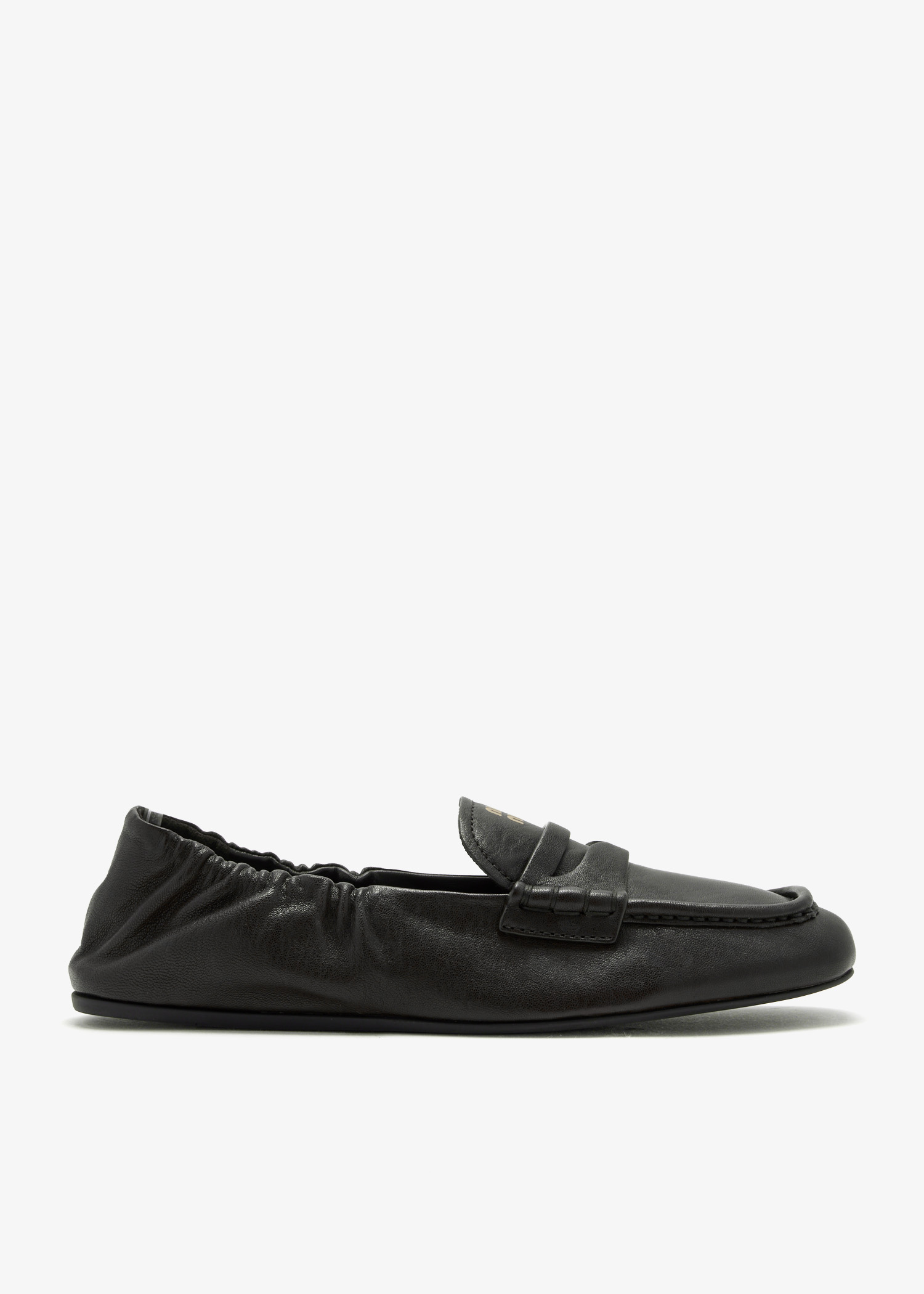 

Ruches nappa leather loafers, Black