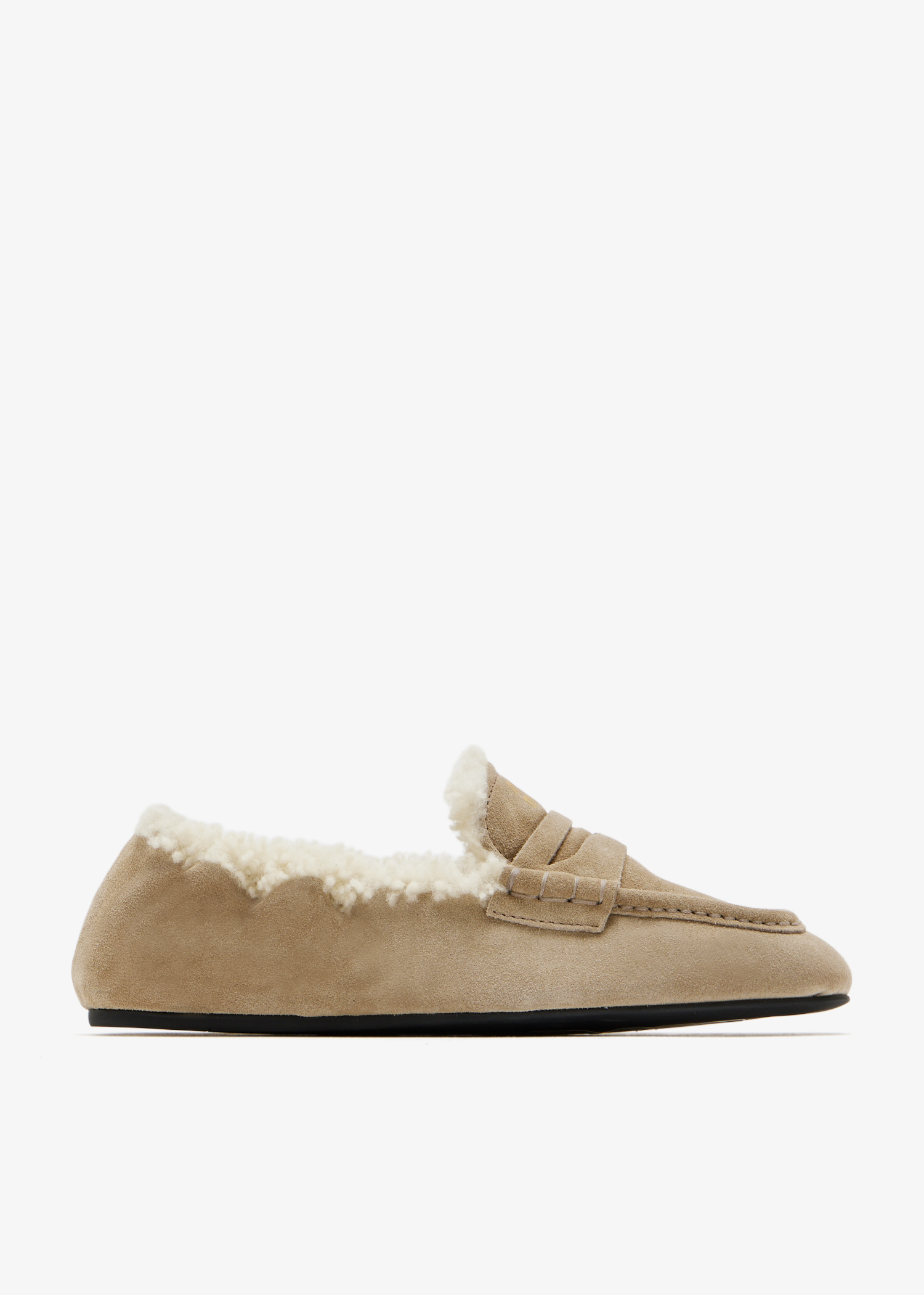 

Ruches suede loafers, Beige