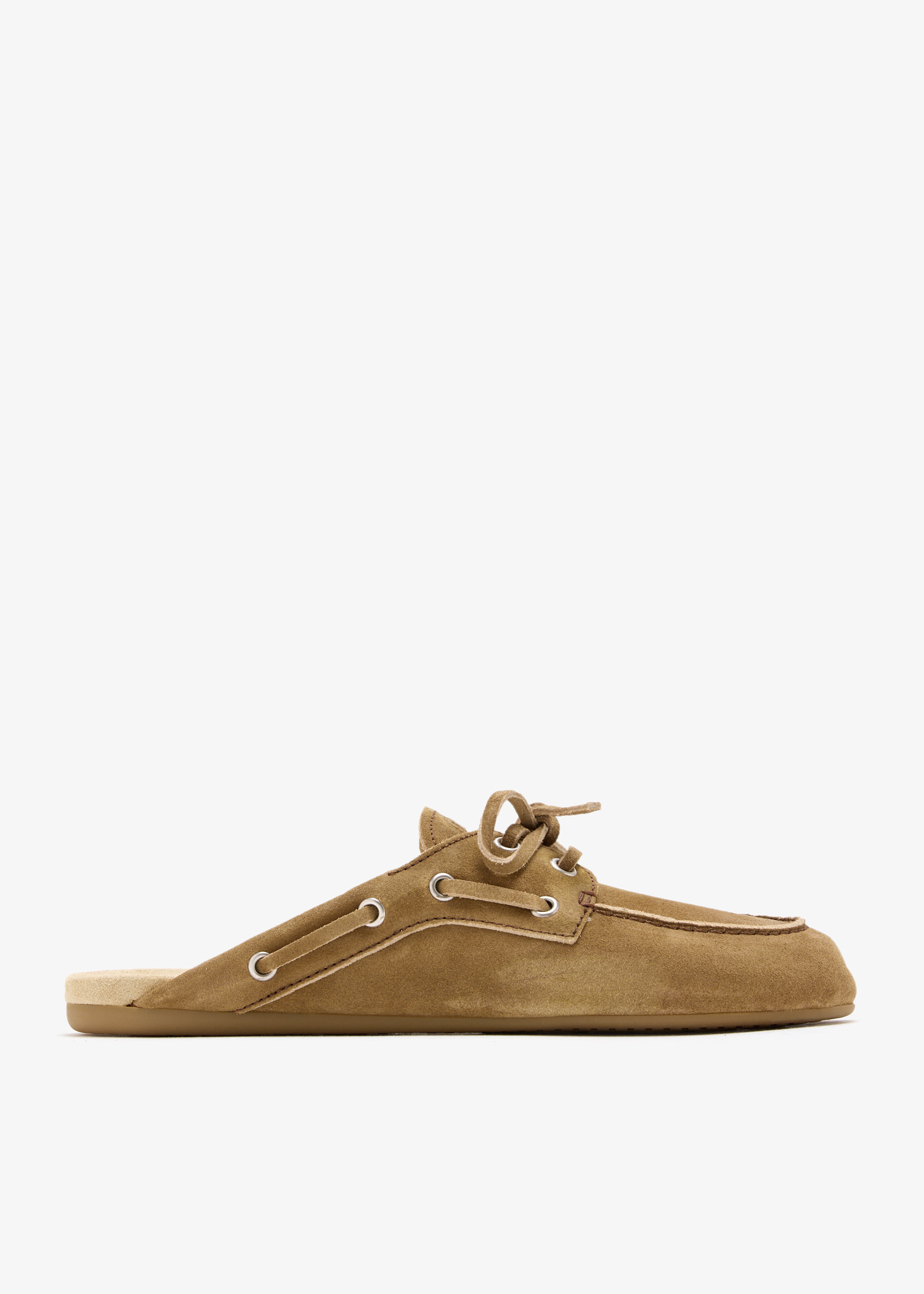 

Faded suede mules, Brown