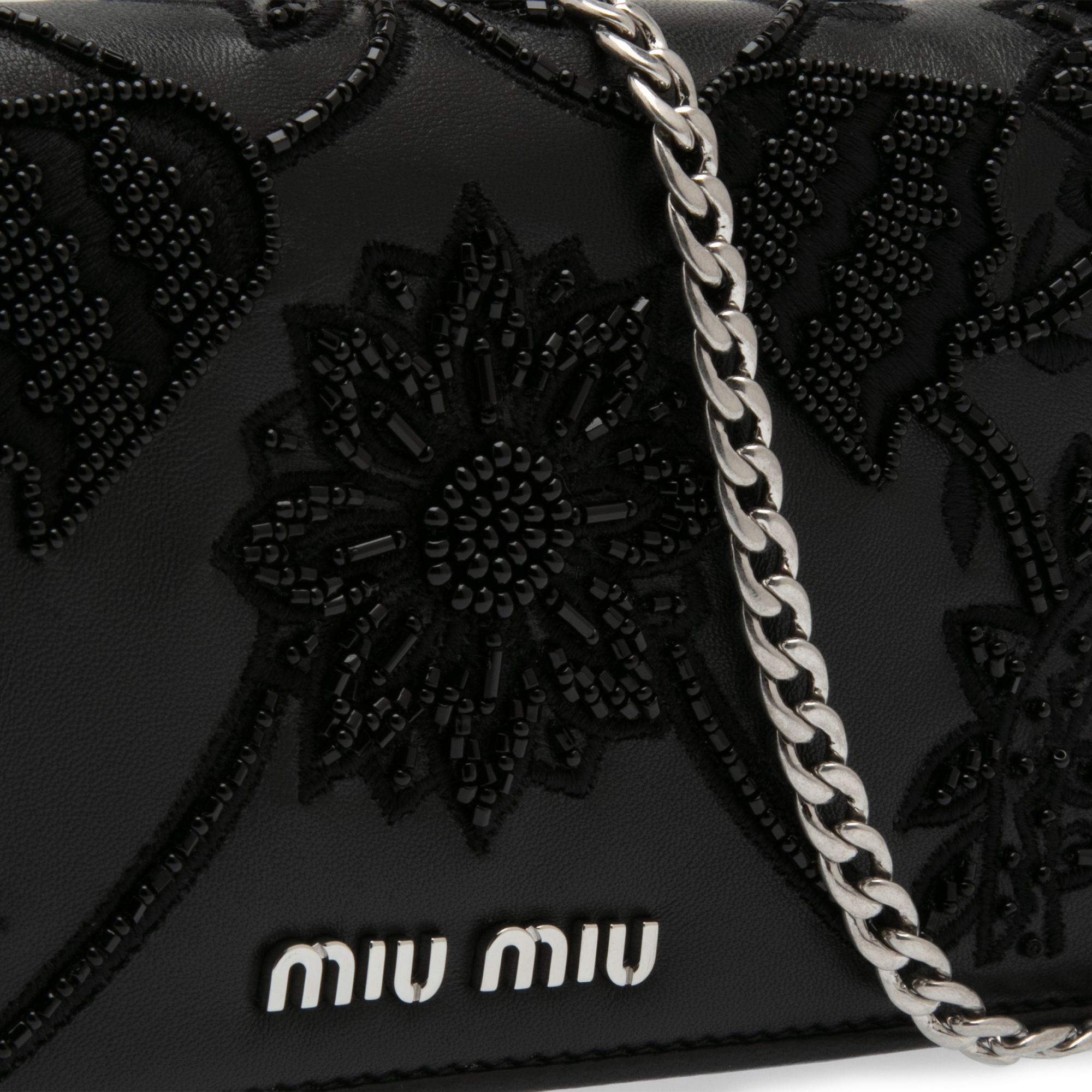 

Beaded crossbody bag, Black