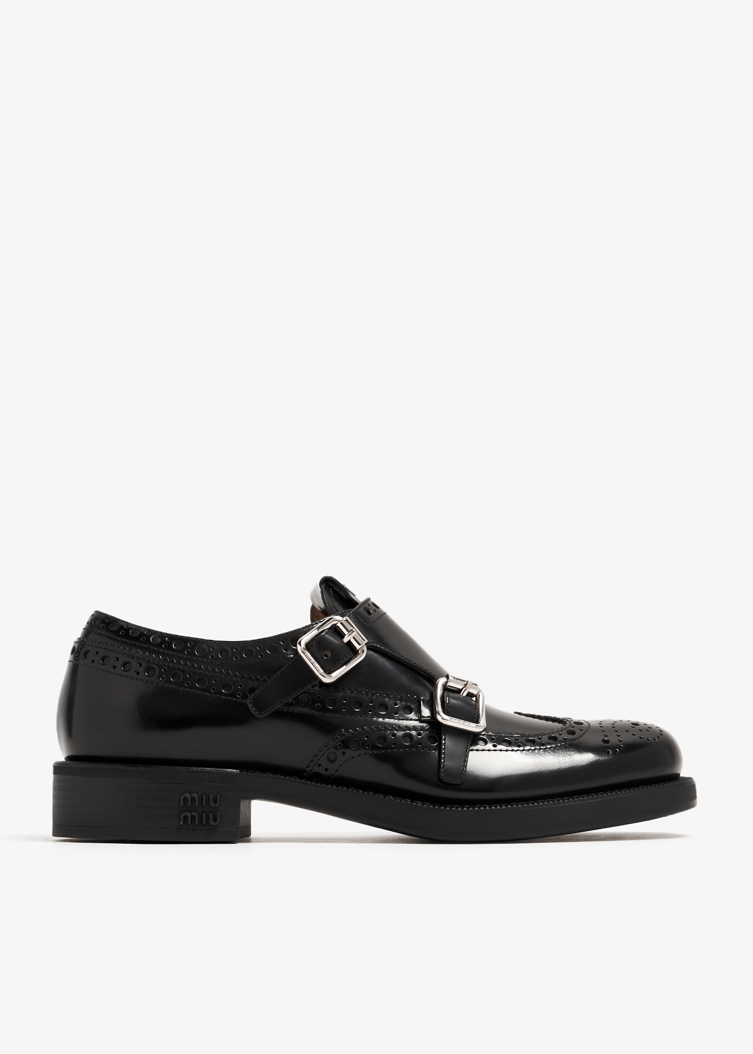 

x Church's Double Monk Brogue shoes, Black