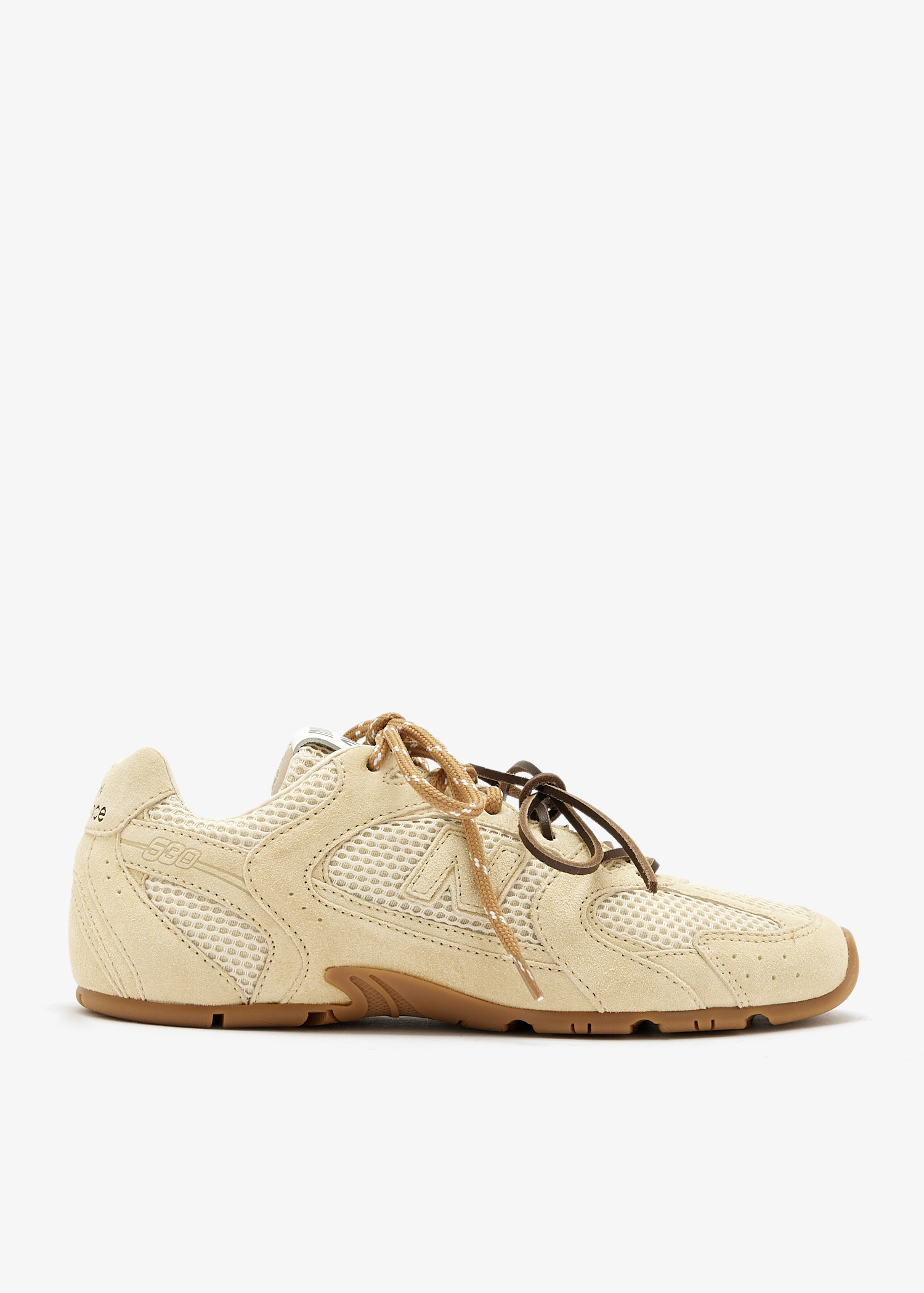 

x New Balance 530 SL suede and mesh sneakers, Cream
