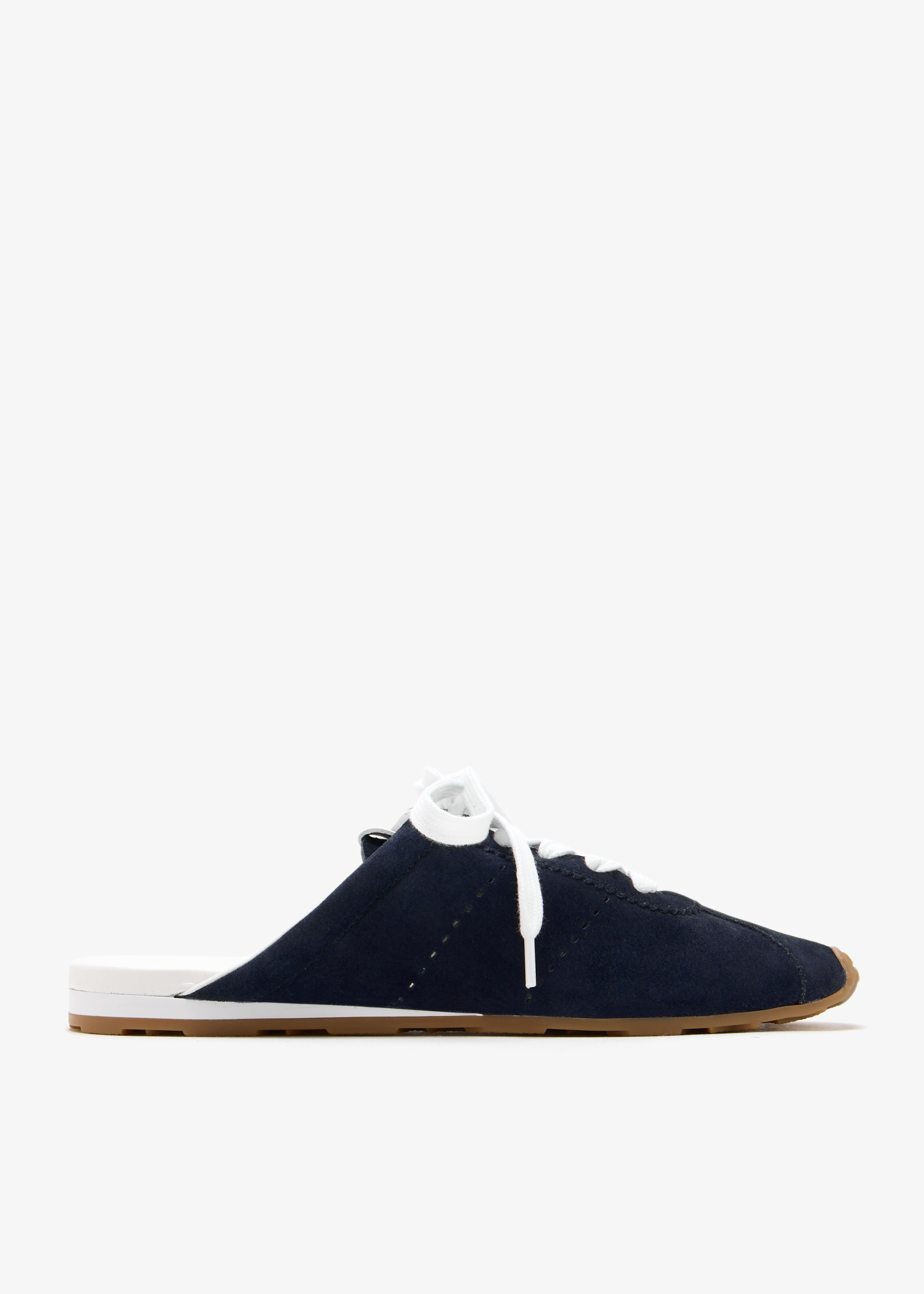 

Plume suede mules, Navy