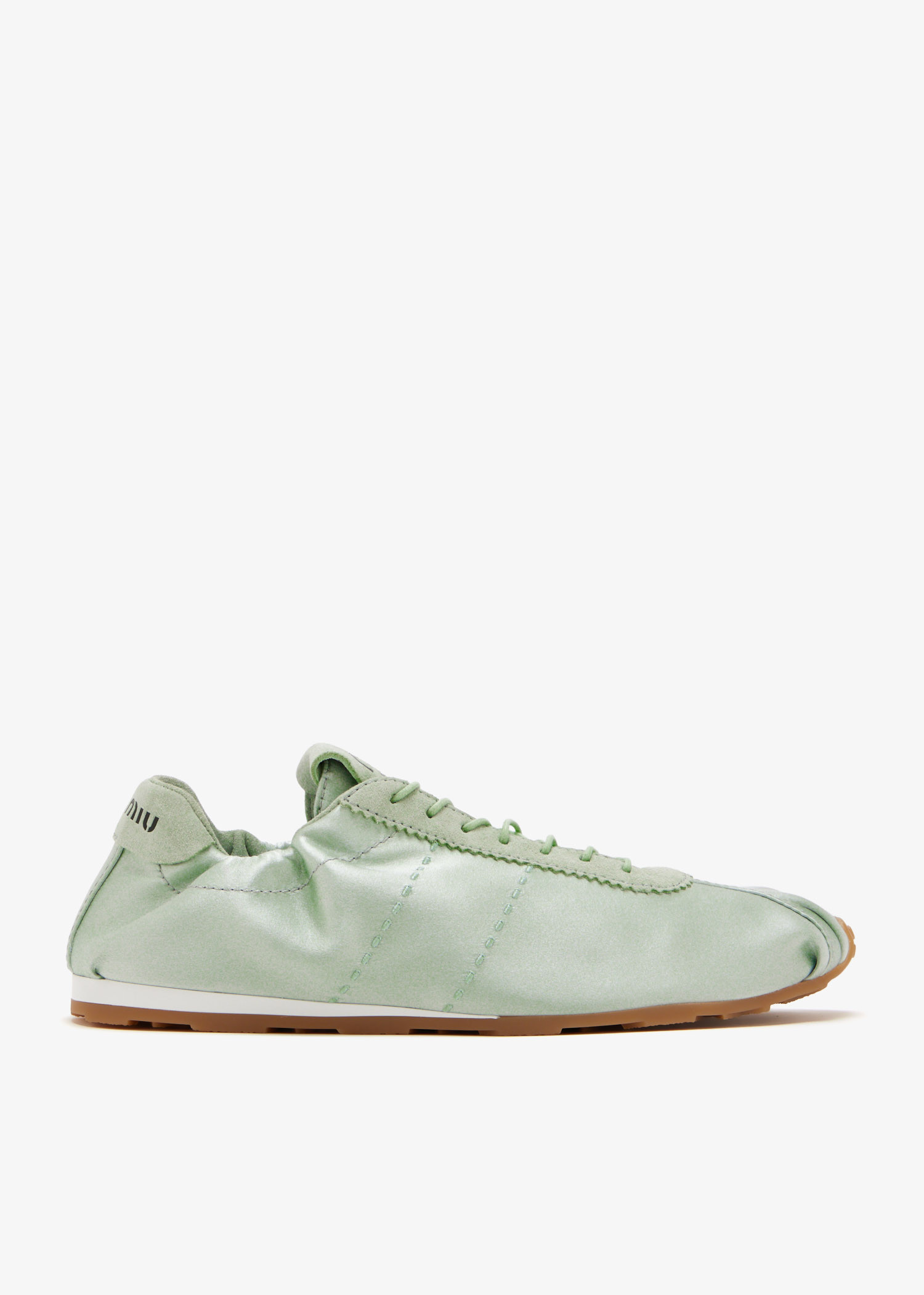 

Plume satin sneakers, Green