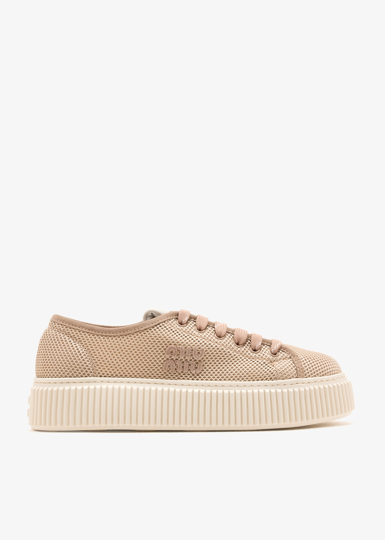 

Mesh fabric sneakers, Beige