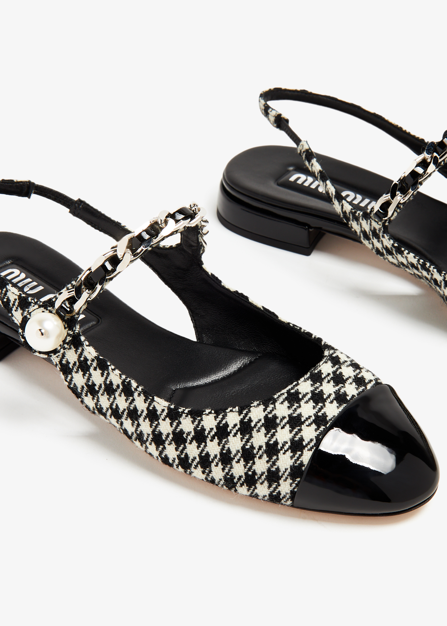 

Gingham slingback ballerinas, Prints