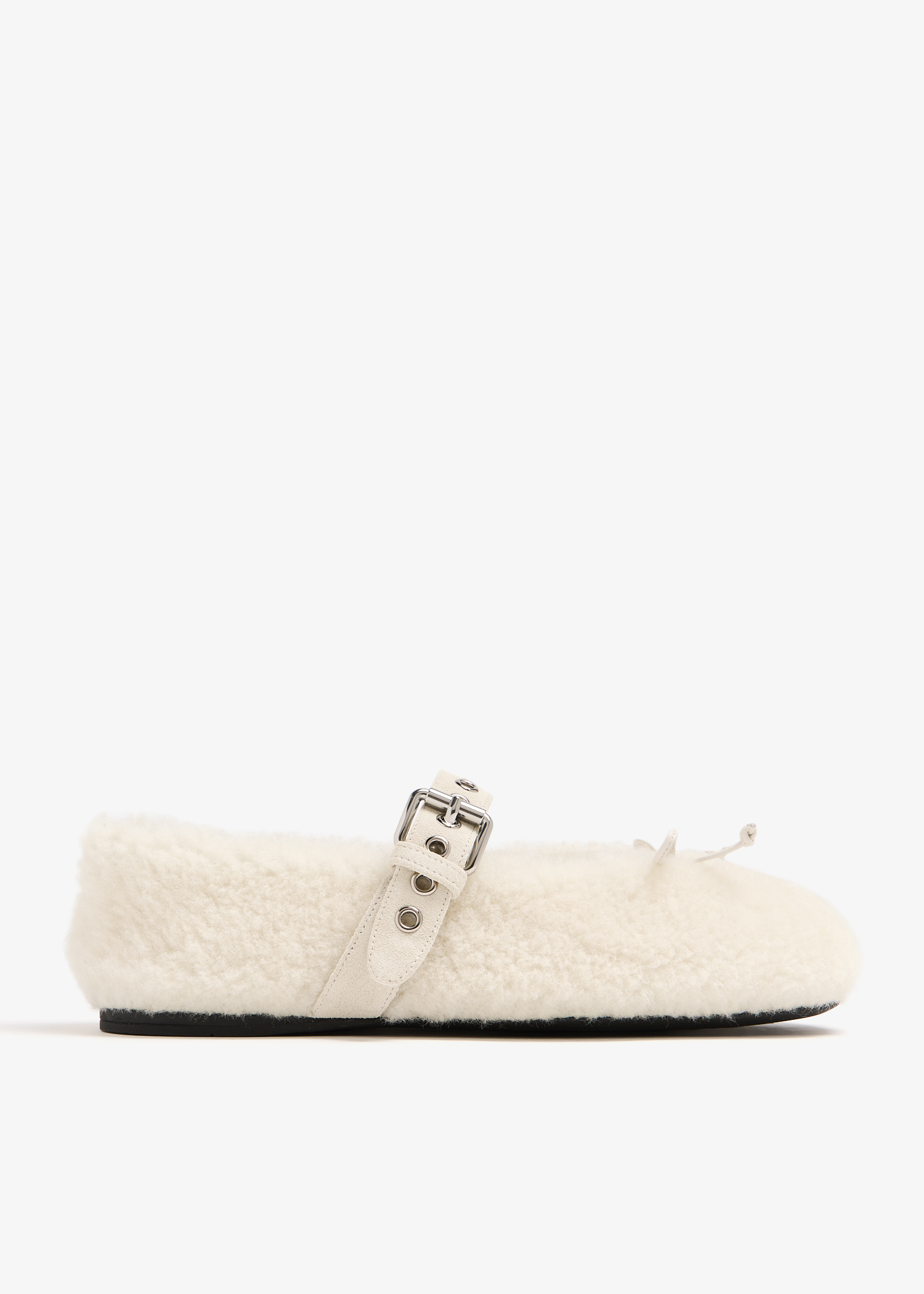 

Shearling ballerinas, Cream