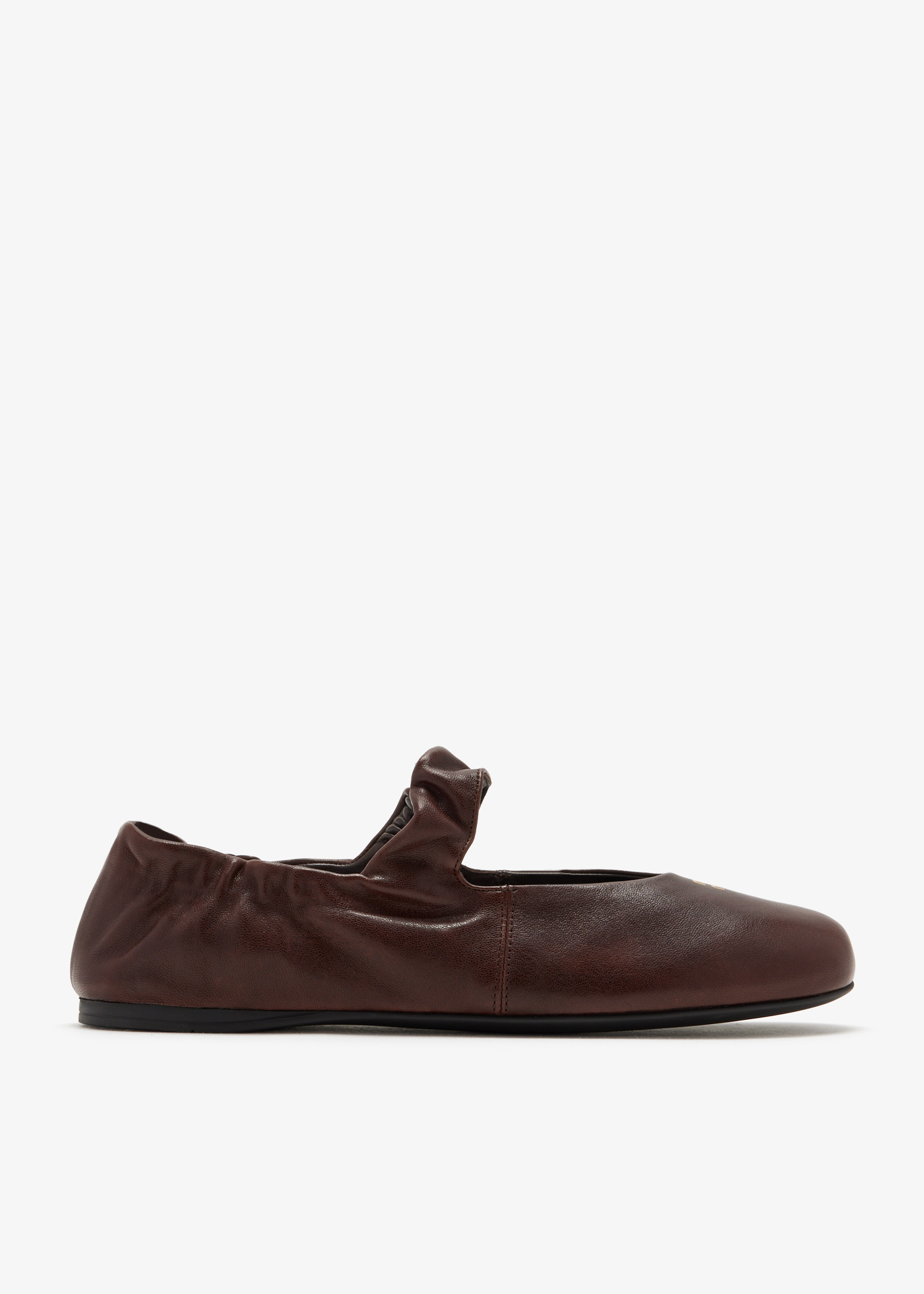 

Ruches nappa leather ballerinas, Brown