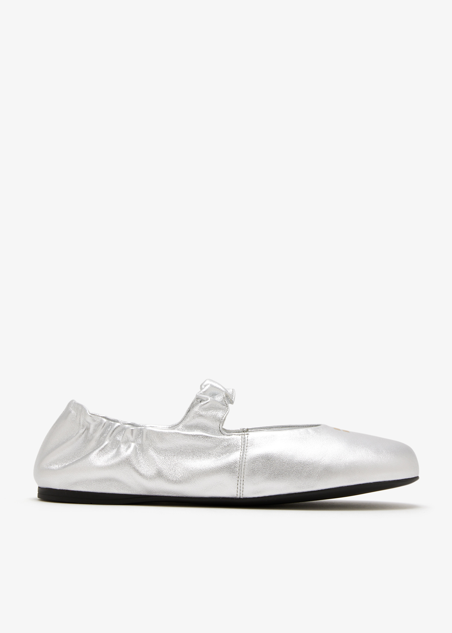 

Ruches mordoré nappa leather ballerinas, Silver