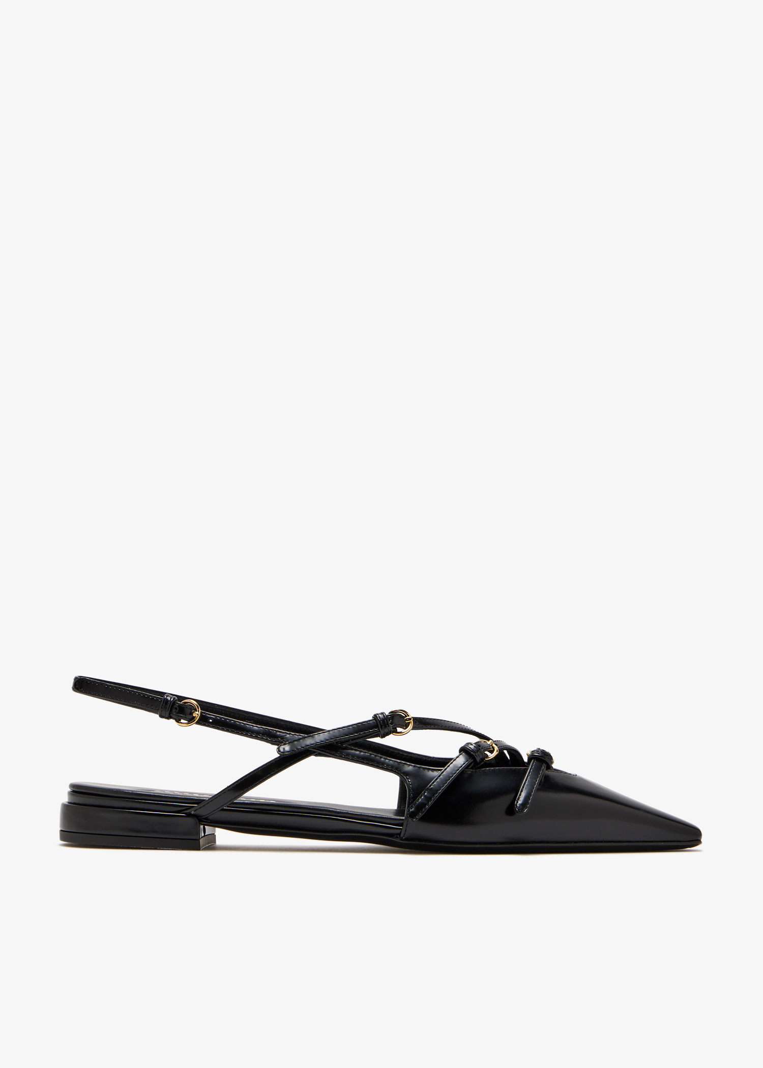 

Buckle slingback ballerinas, Black