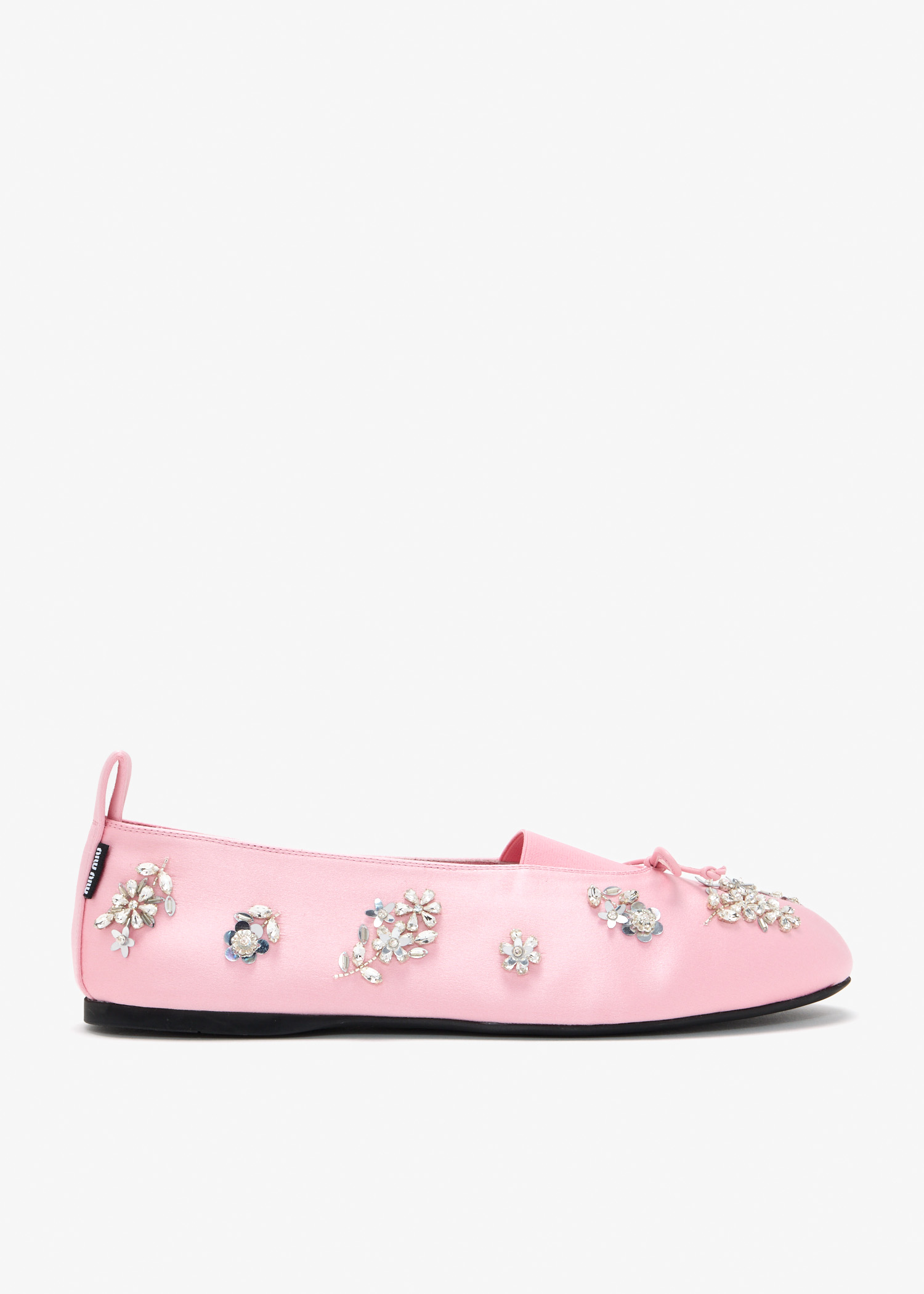 

Élan embroidered satin ballerinas, Pink