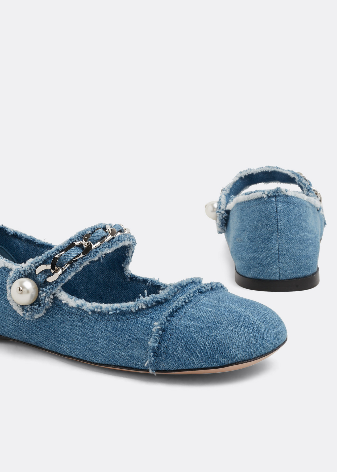 

Denim ballerinas, Blue