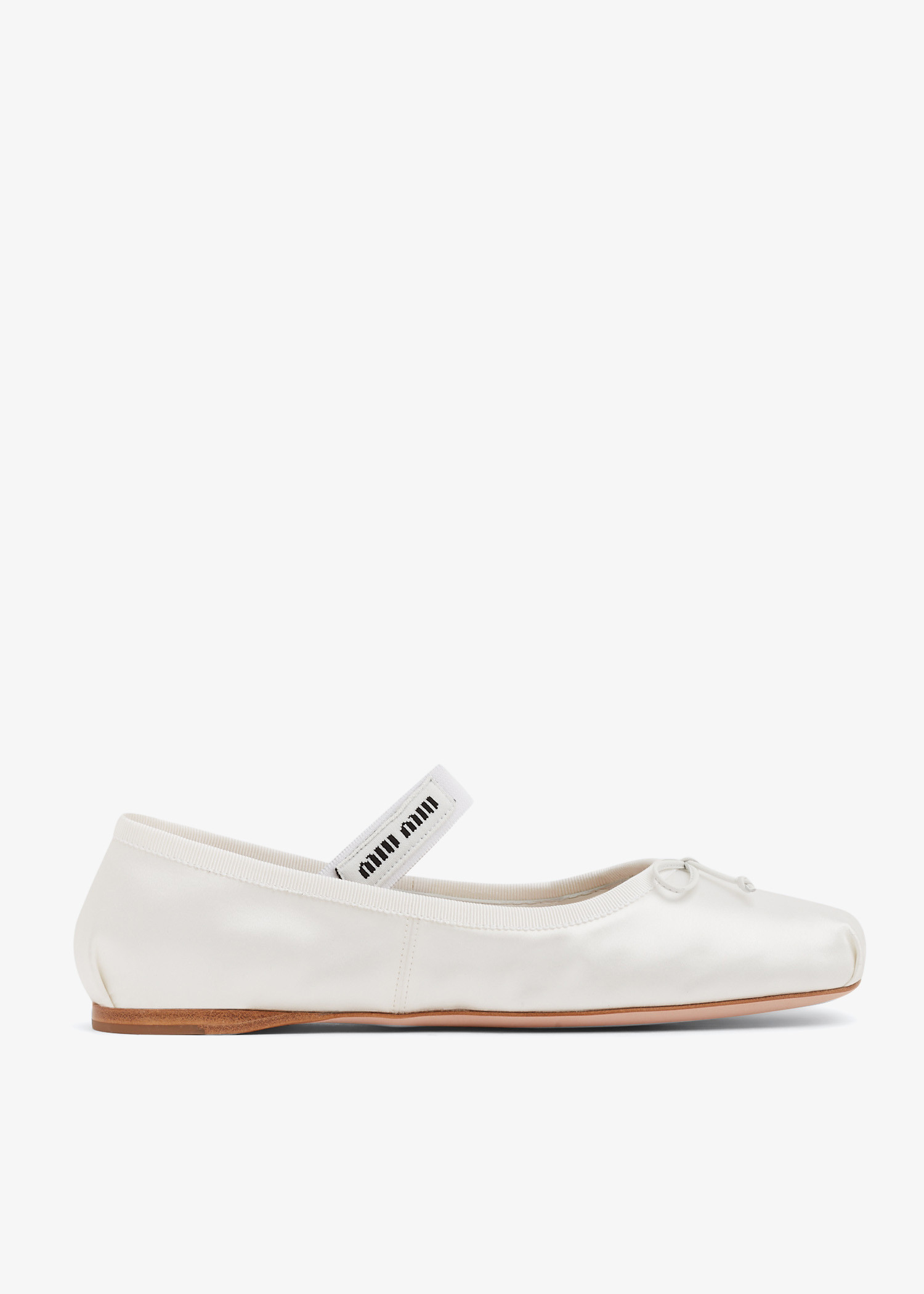 

Satin ballerinas, White