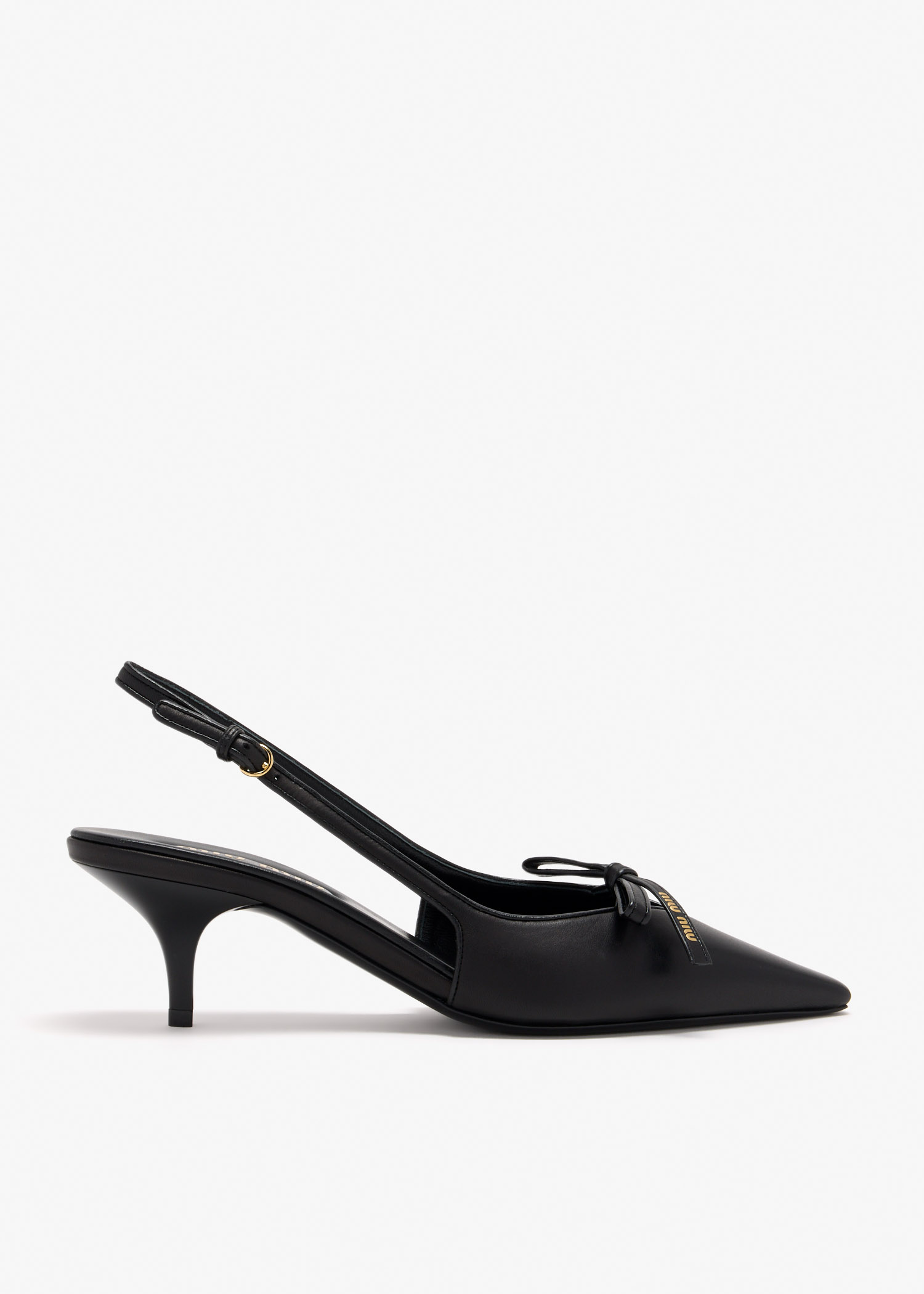 

Leather slingback pumps, Black