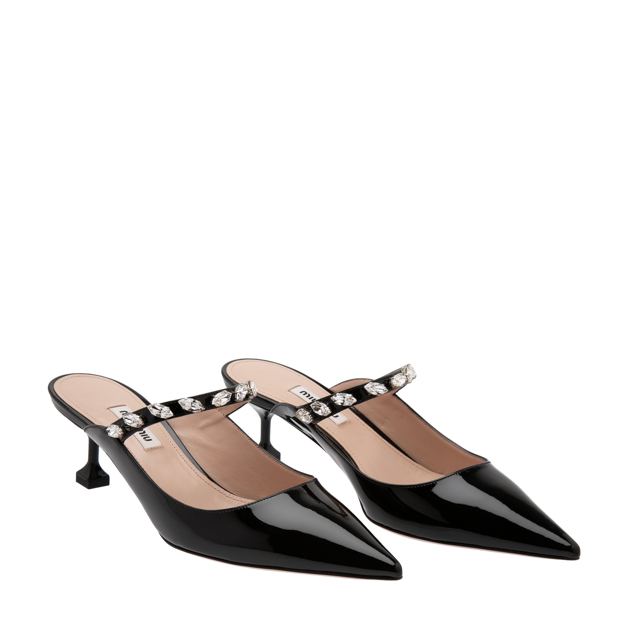 

Crystal-embellished mules, Black