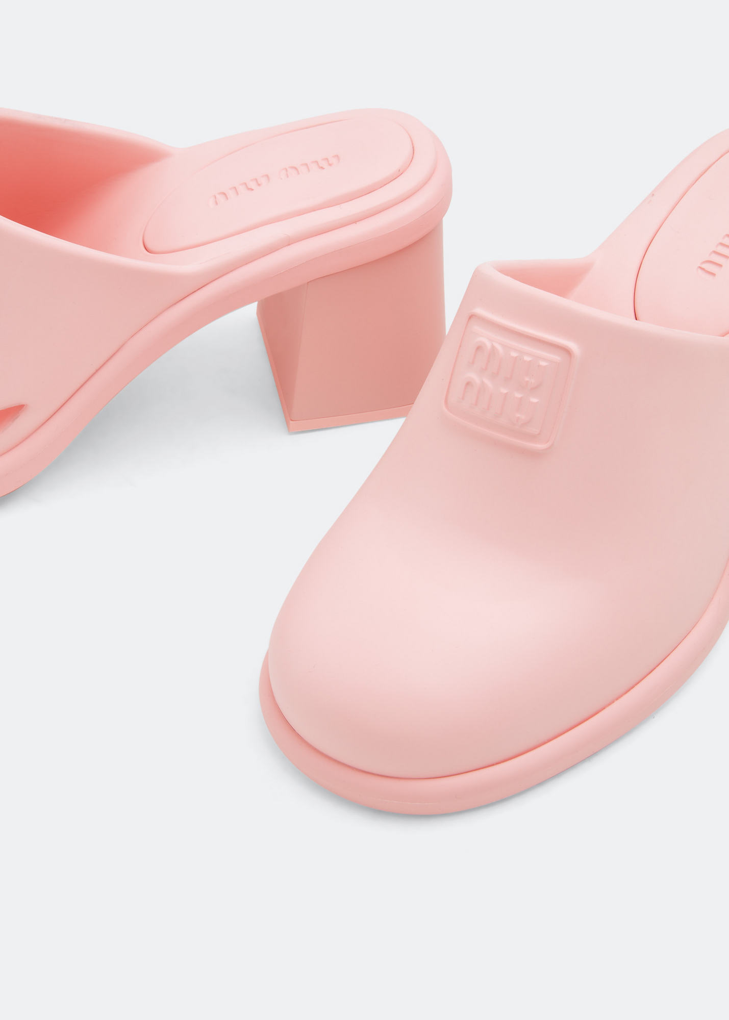 

Embossed logo mules, Pink