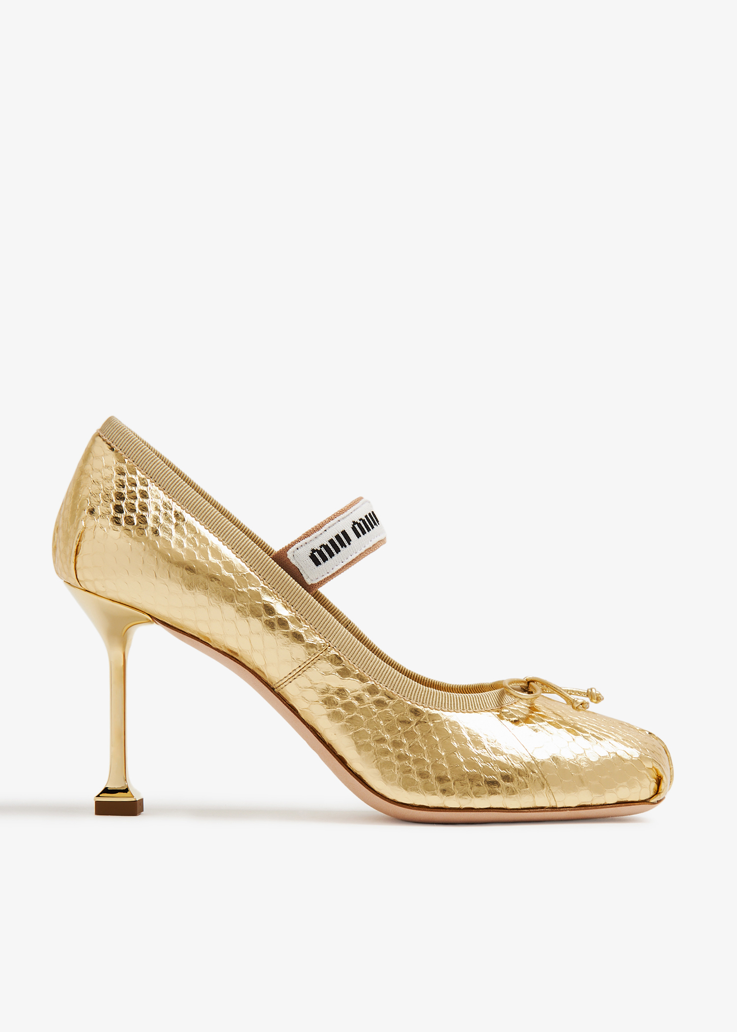 

Ayers leather pumps, Gold