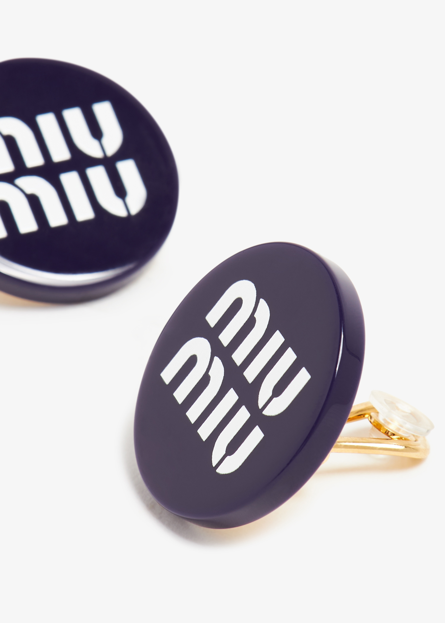 

Logo earrings, Purple