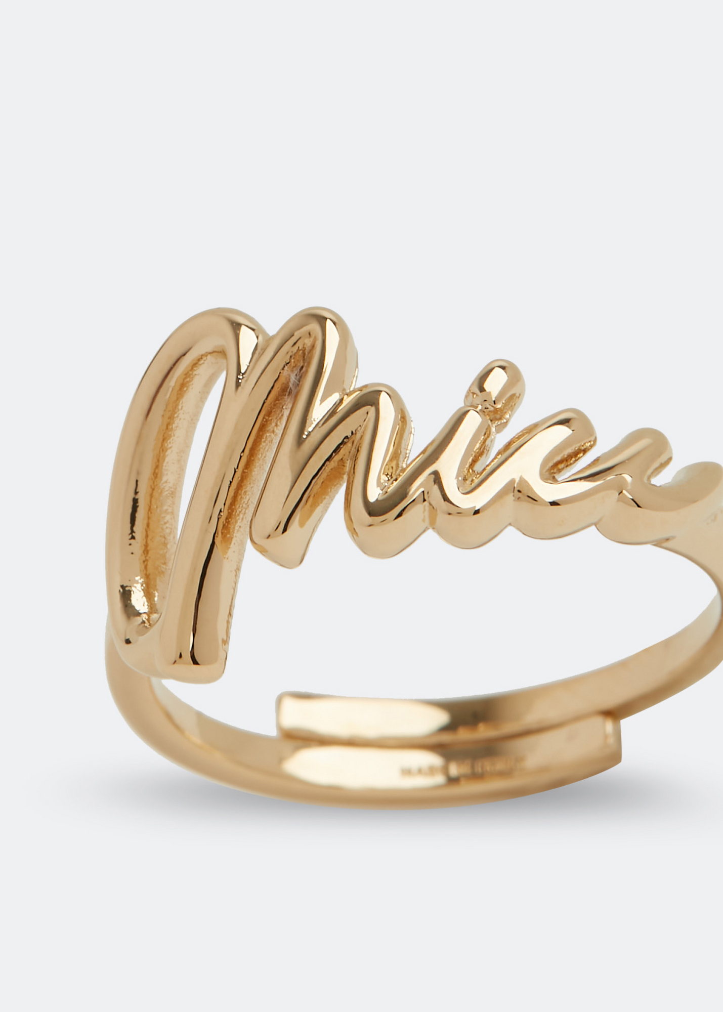 

Miu logo ring, Gold