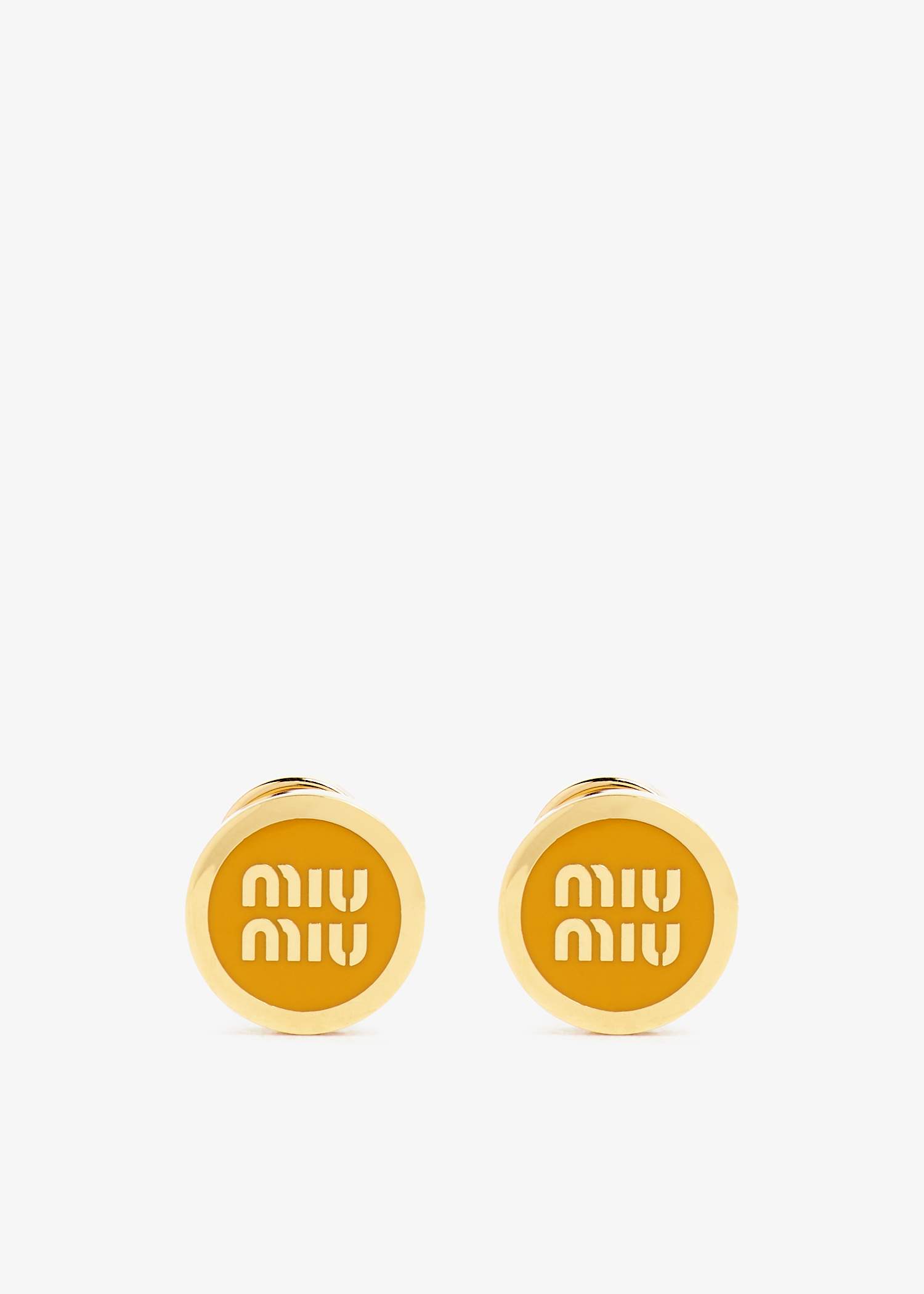 

Enamelled metal earrings, Yellow