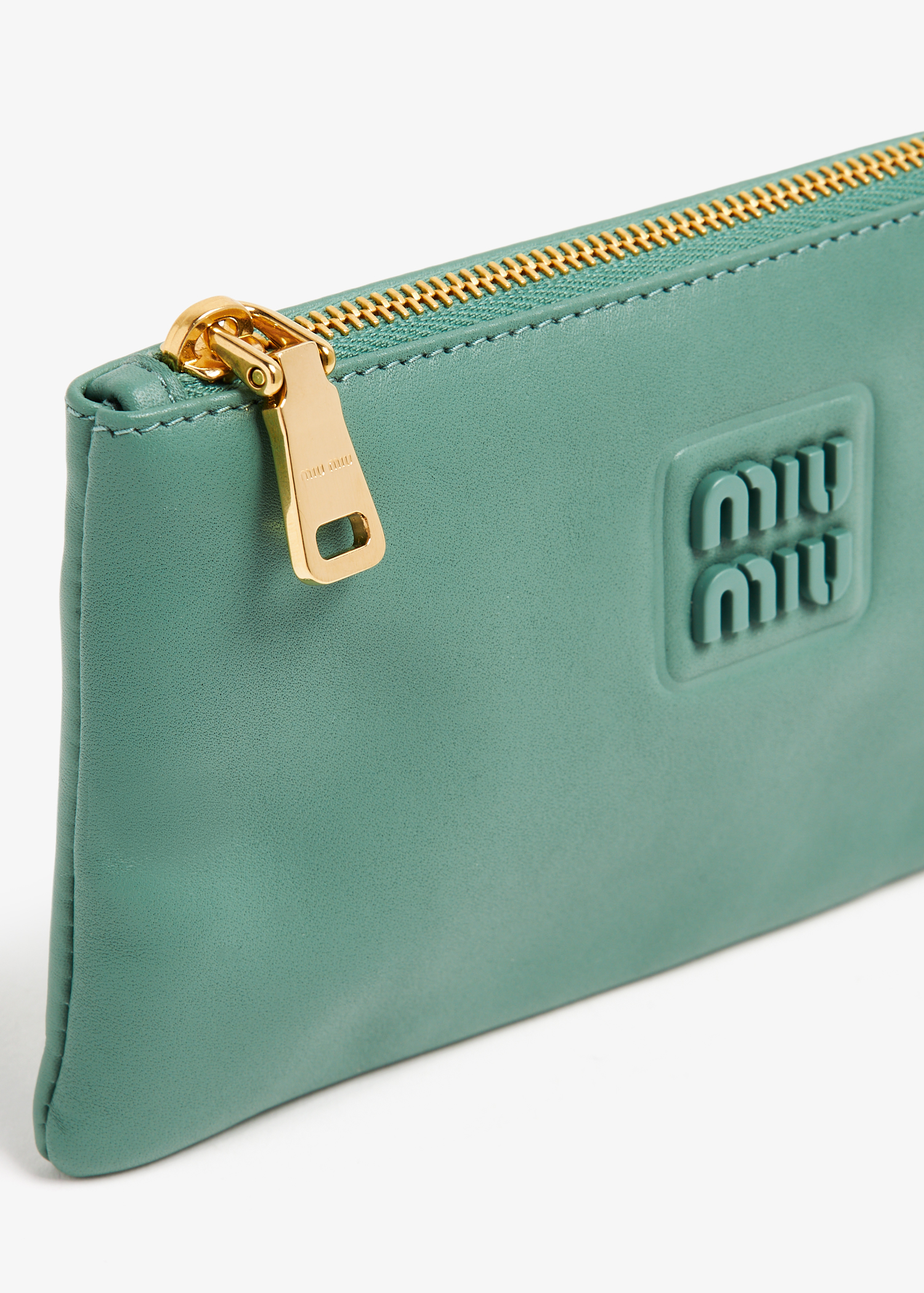 

Leather envelope pouch, Green