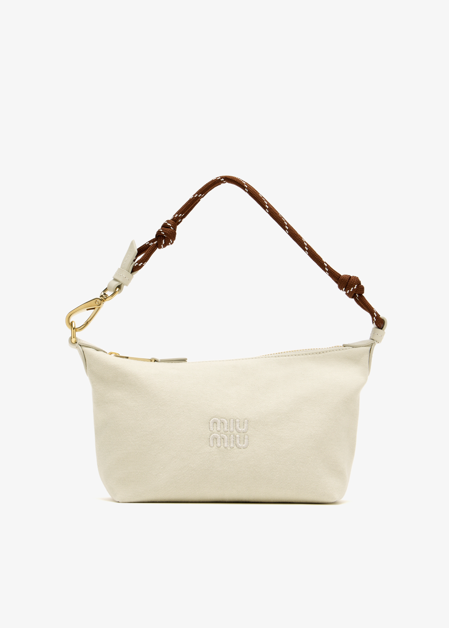 

Gabardine pouch, Cream