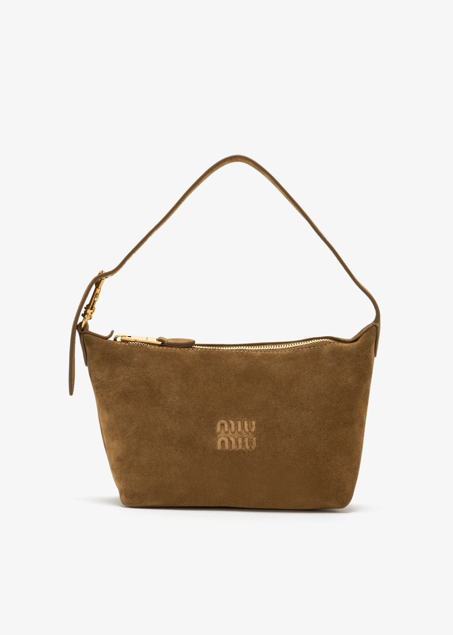 

Suede pouch, Khaki