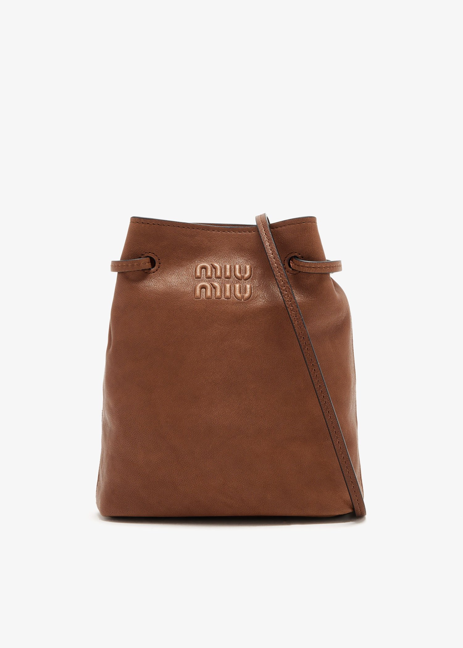 

Nappa leather mini bag, Brown