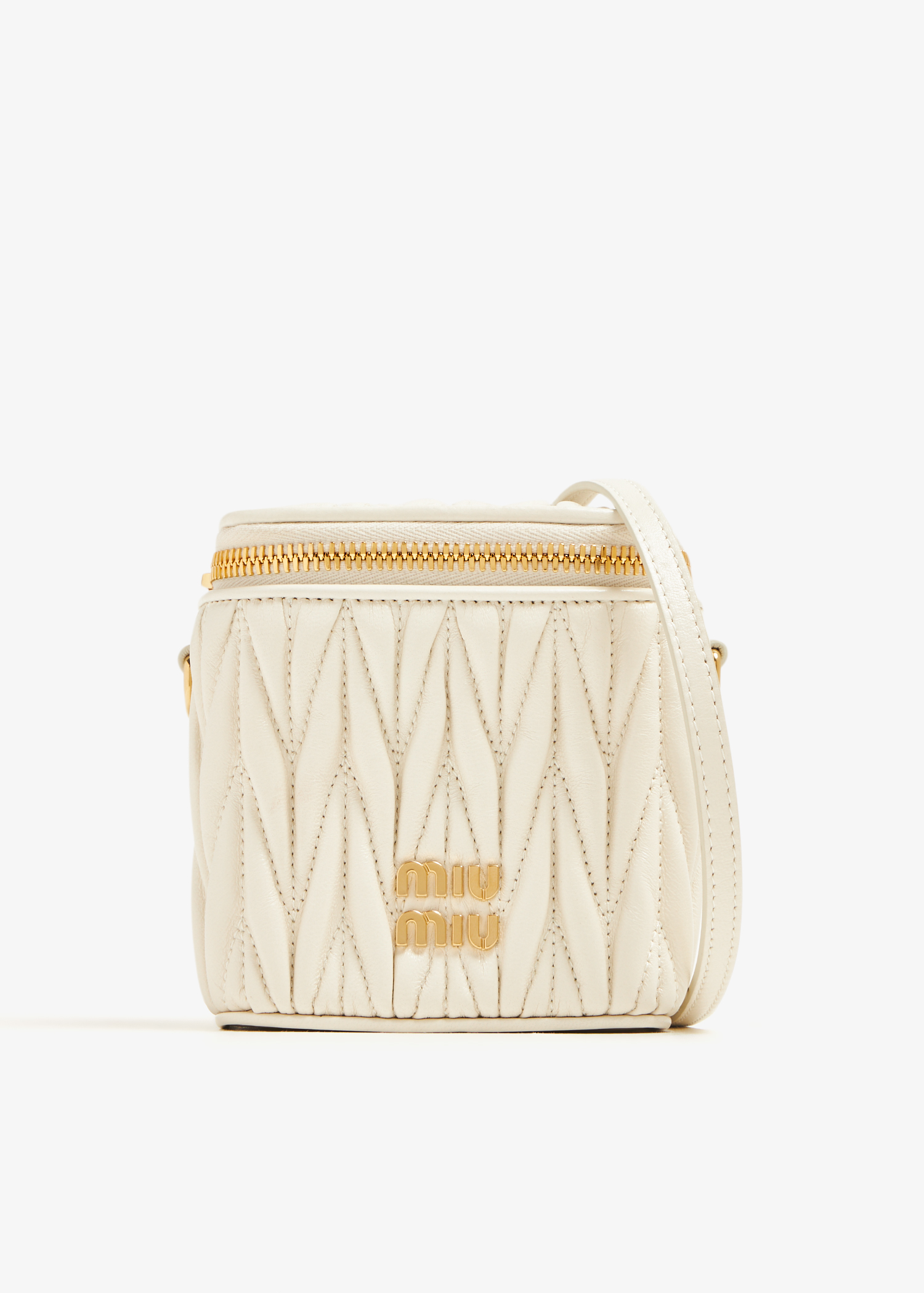 

Matelassé leather mini bag, White