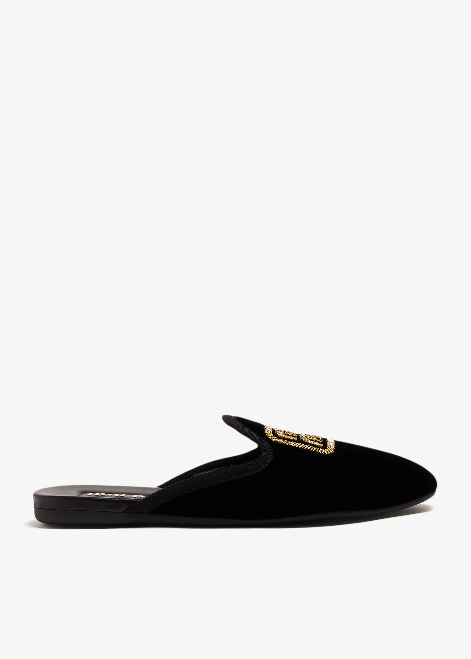 

Velvet slippers, Black