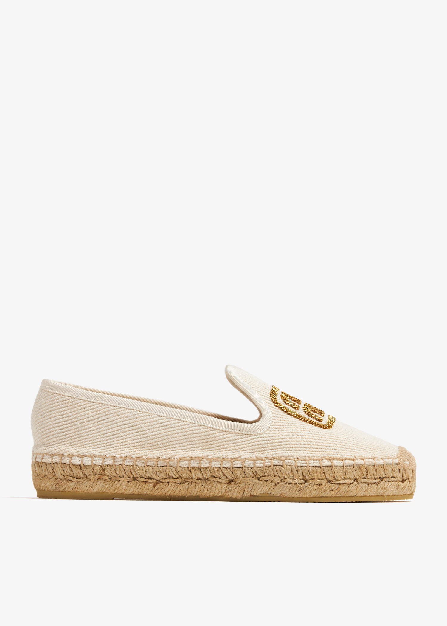 

Cotton drill espadrilles, Beige