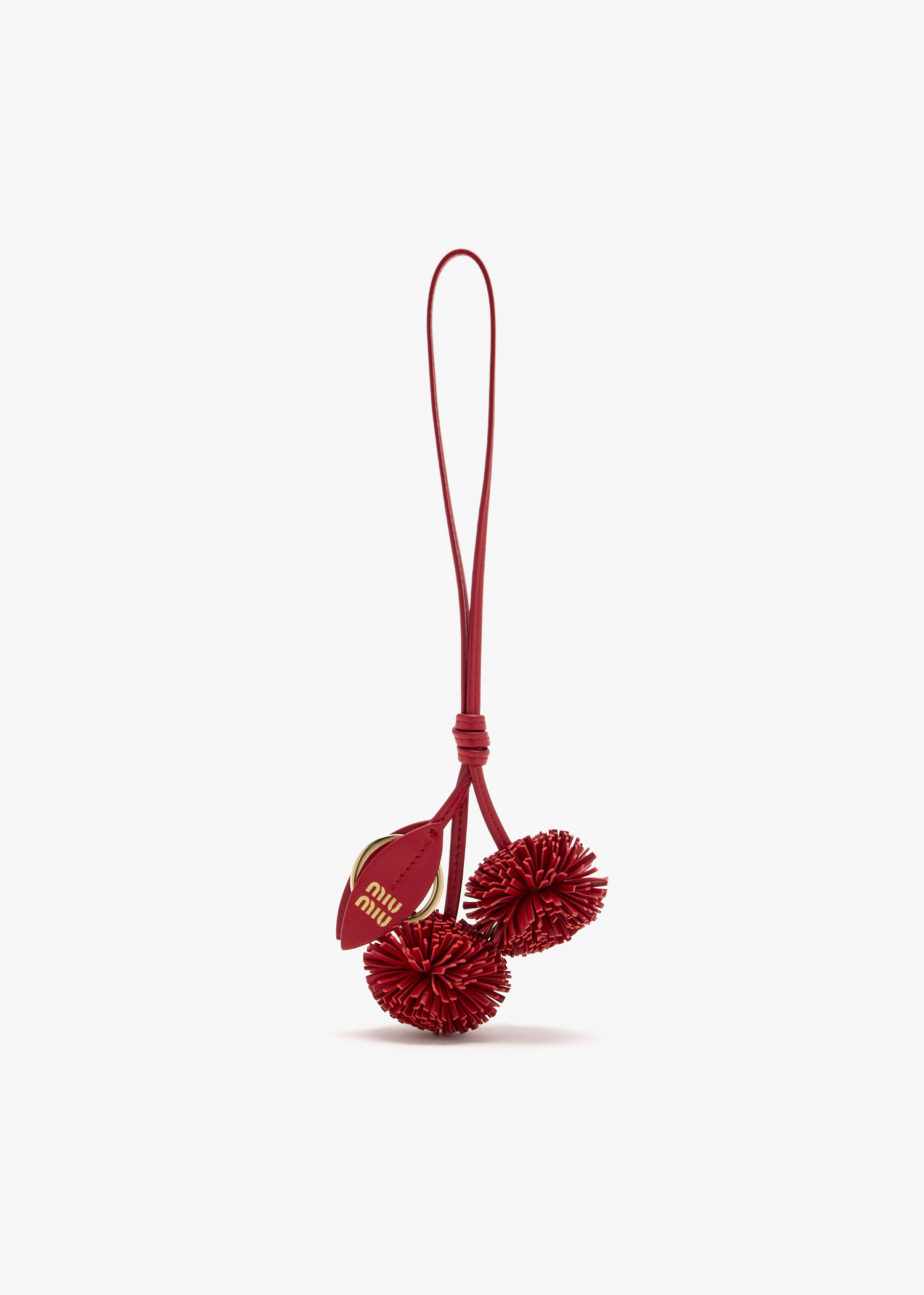 

Trick leather keyring, Red