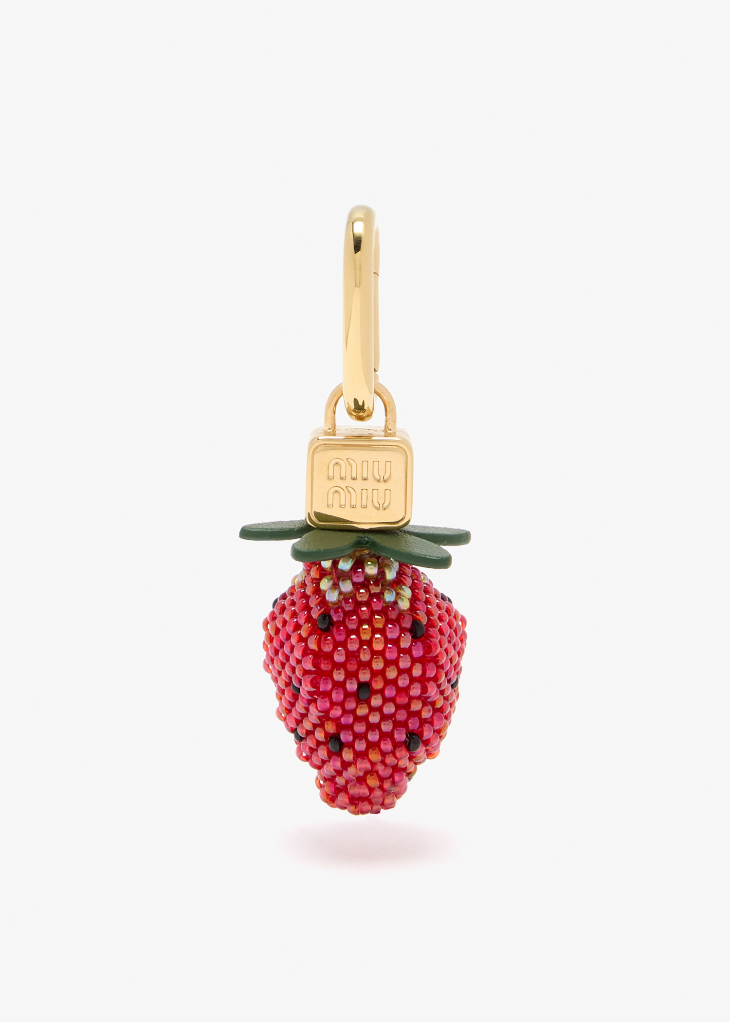 

Beads and leather micro trick, Red