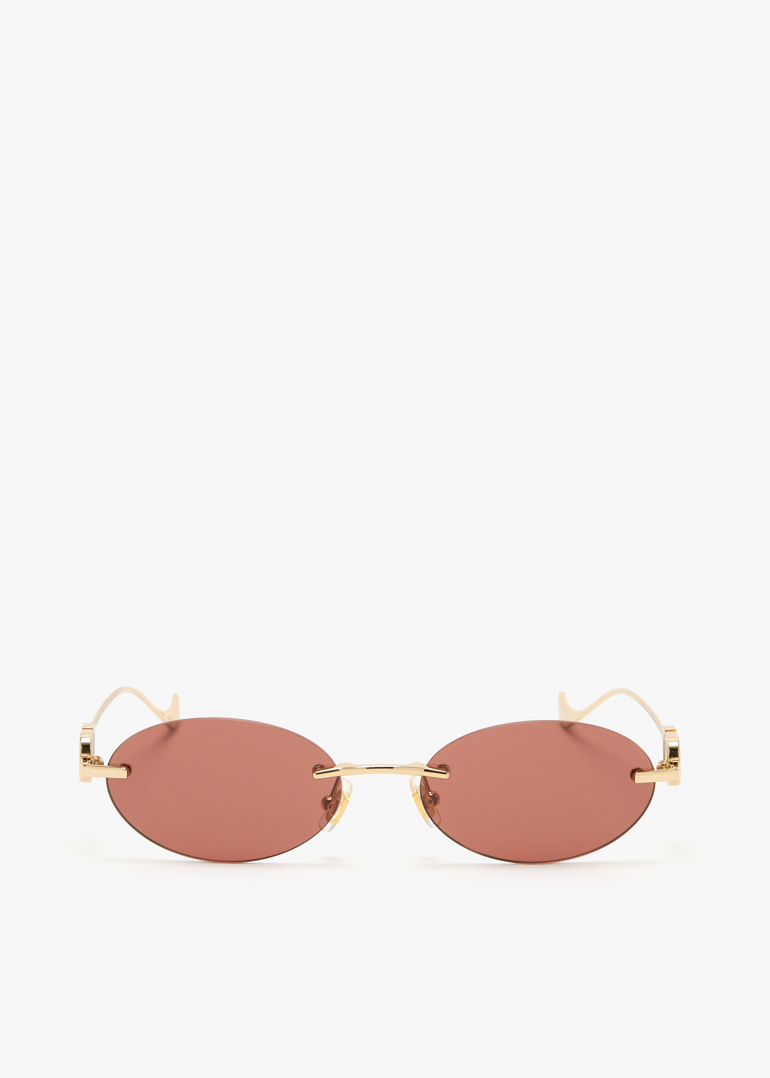

VLogo bejewelled sunglasses, Gold