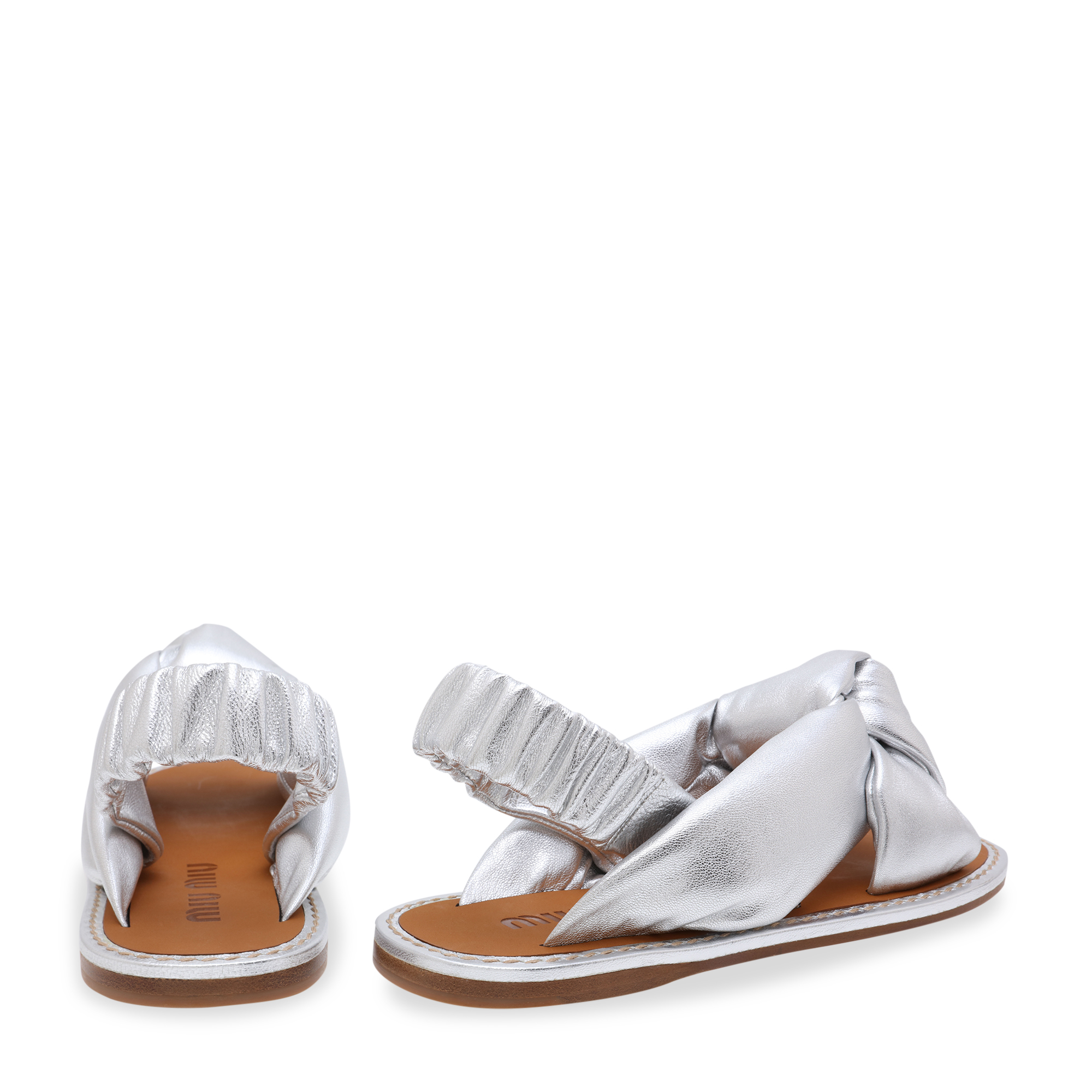 

Nappa leather sandals, Silver