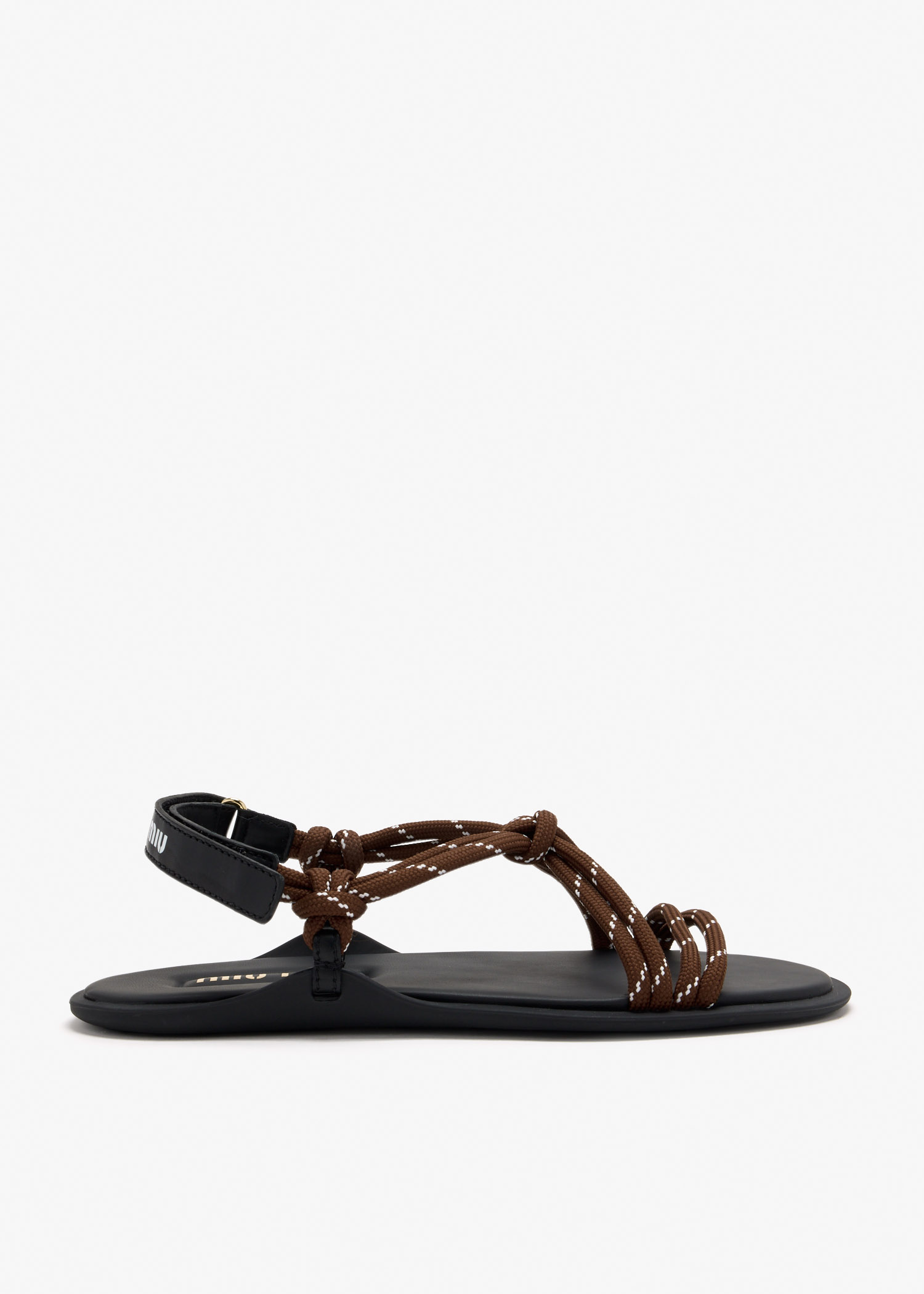 

Riviere cord and leather sandals, Brown