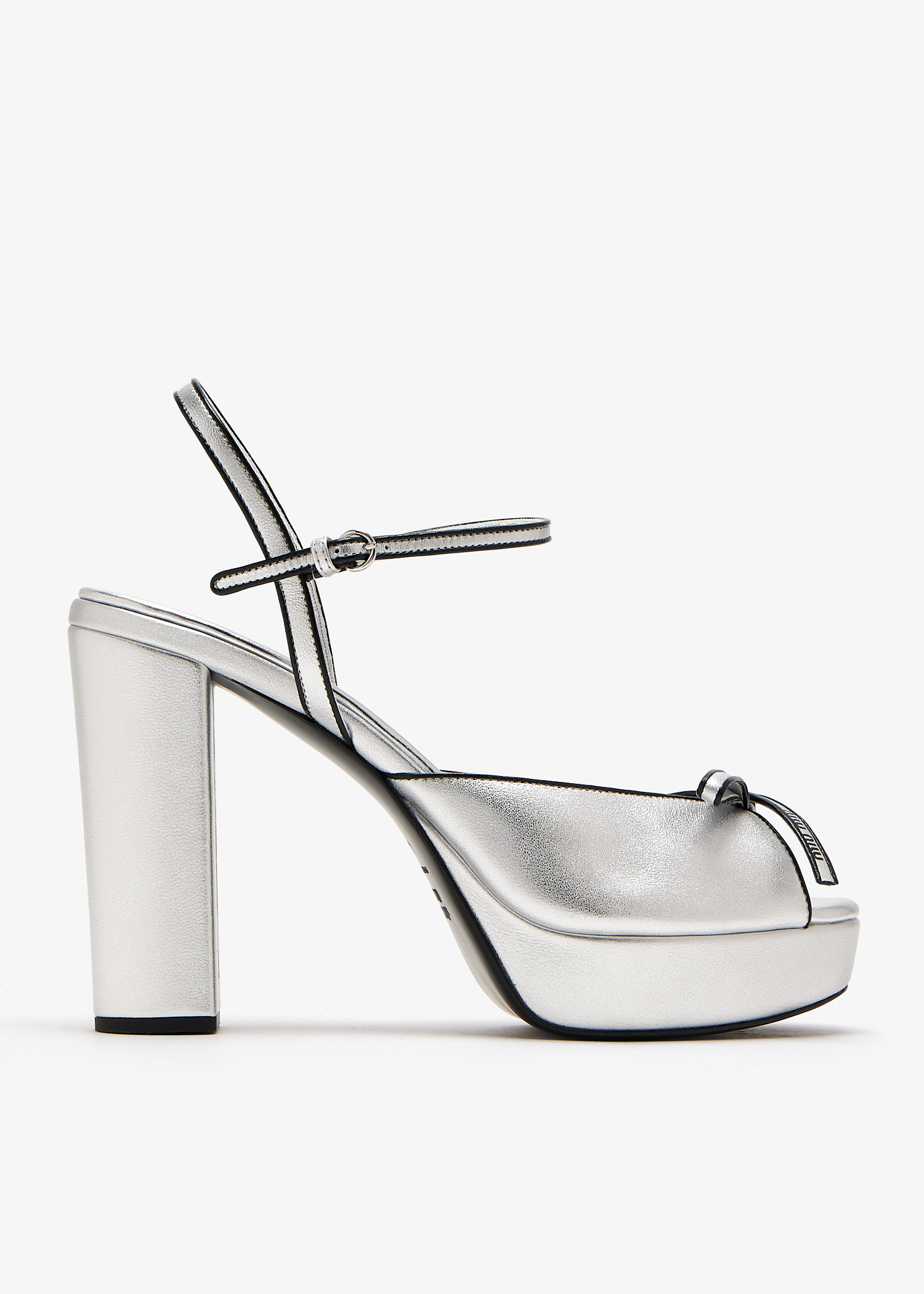 

Mordoré nappa leather platform sandals, Silver