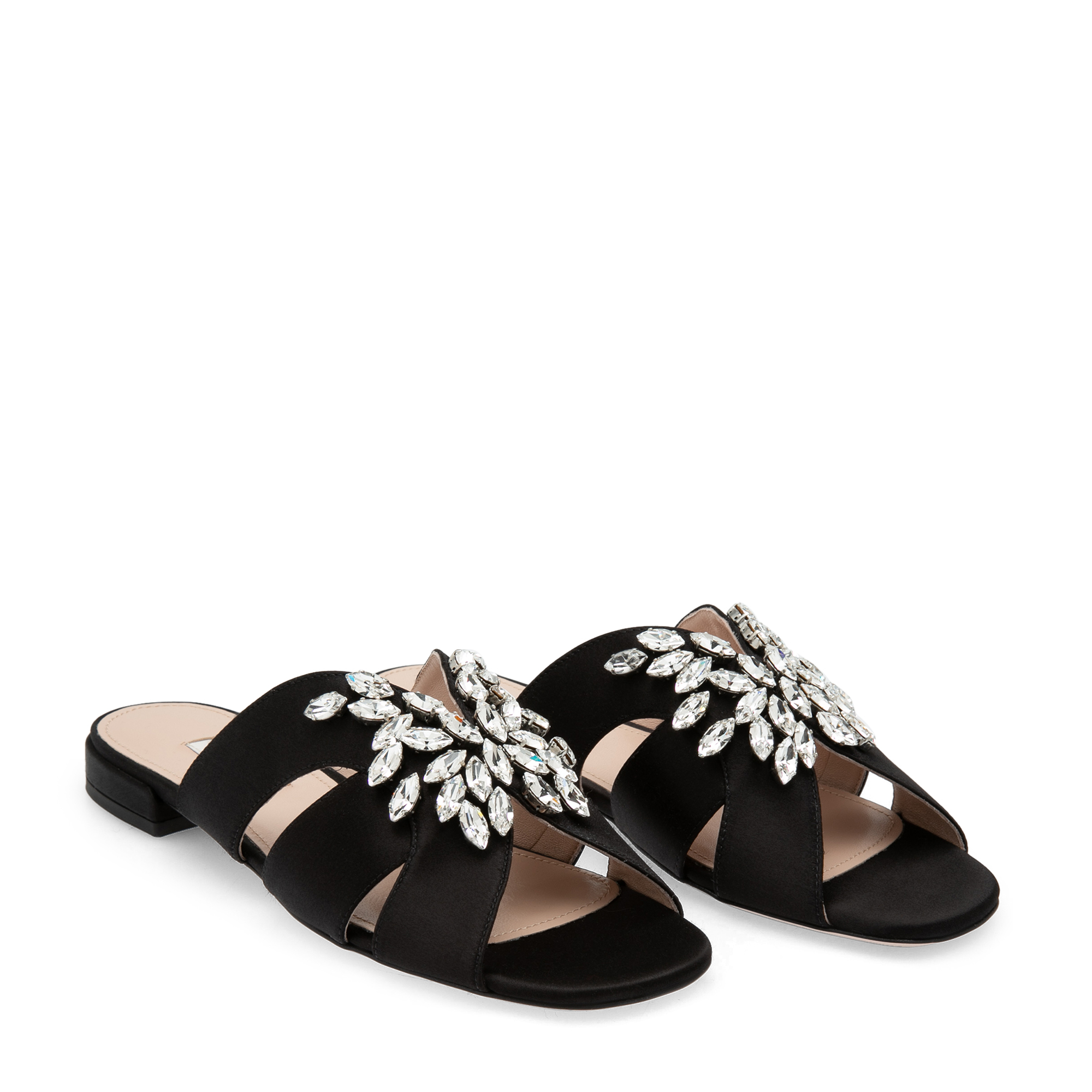 

Croc-print flats, Black