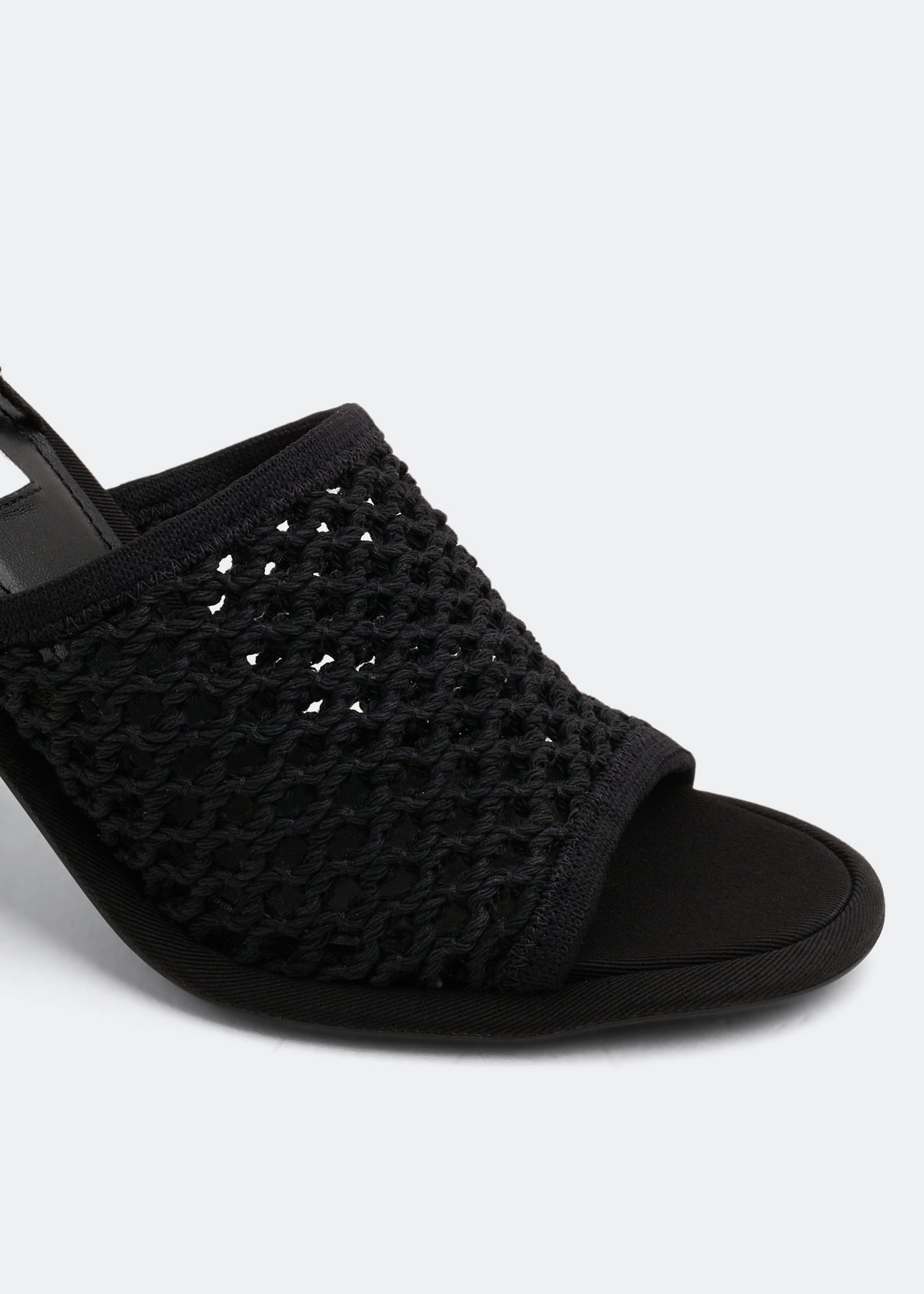 

Macramé fabric sandals, Black