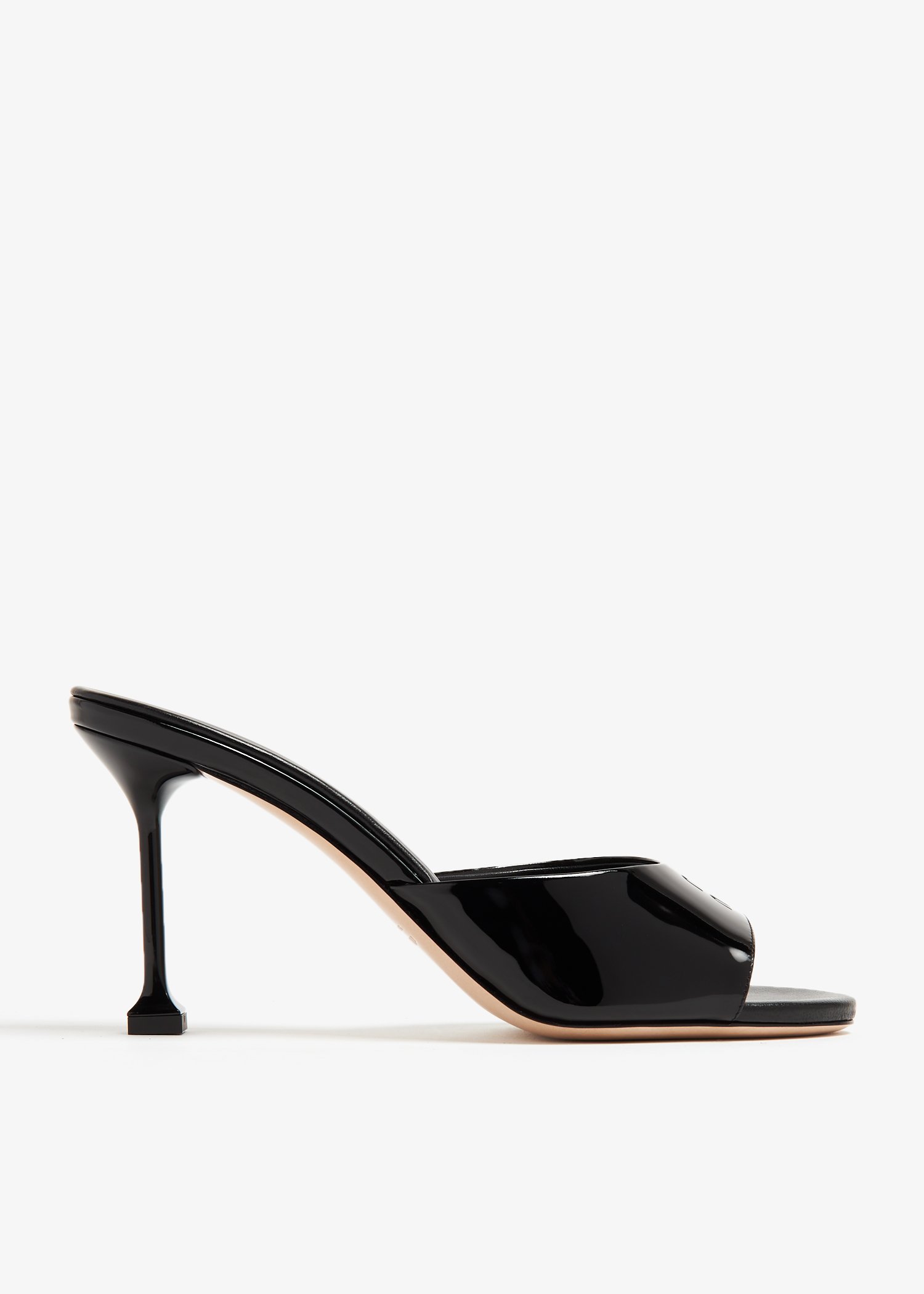 

Patent leather mules, Black