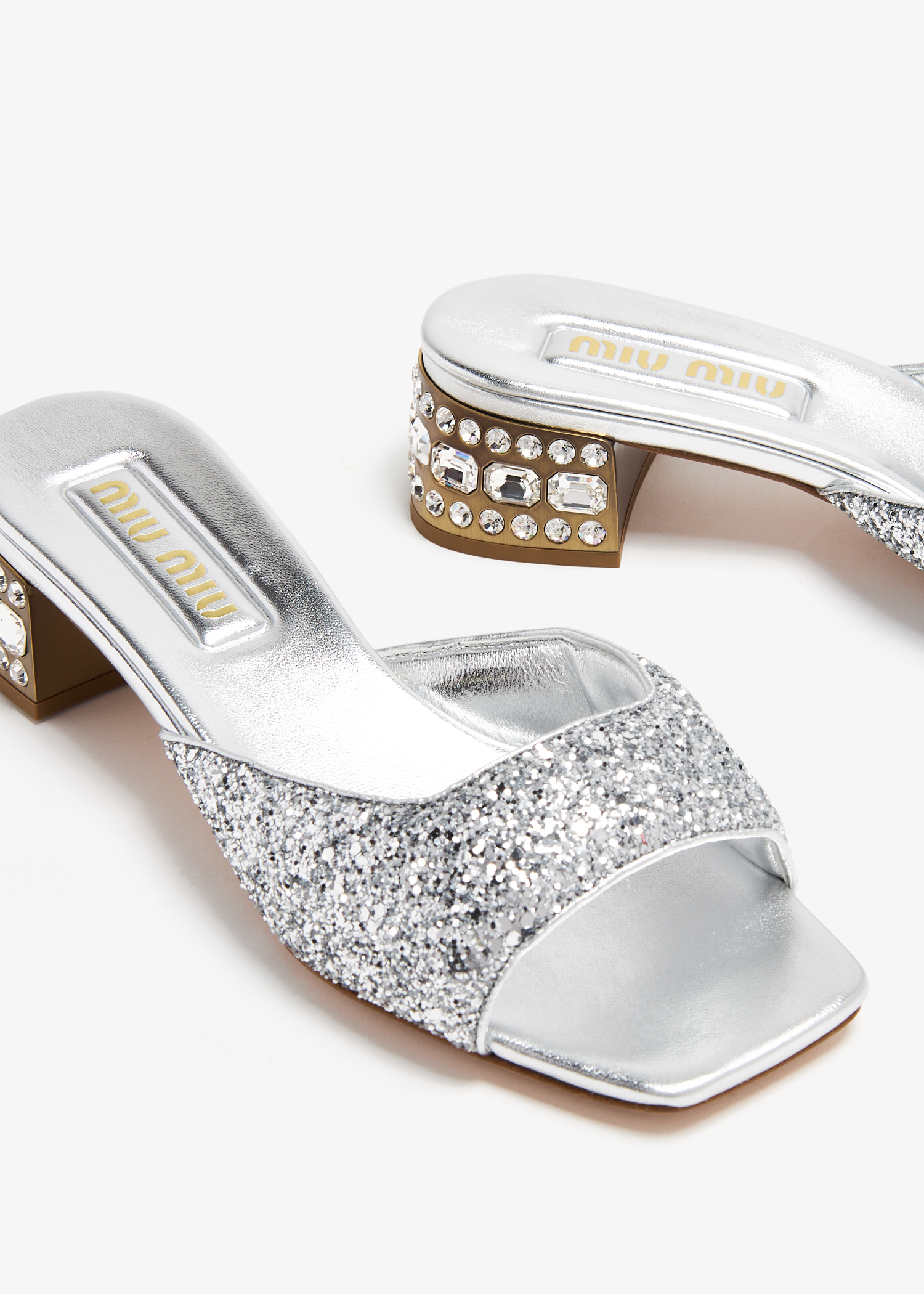 

Glitter sandals, Silver