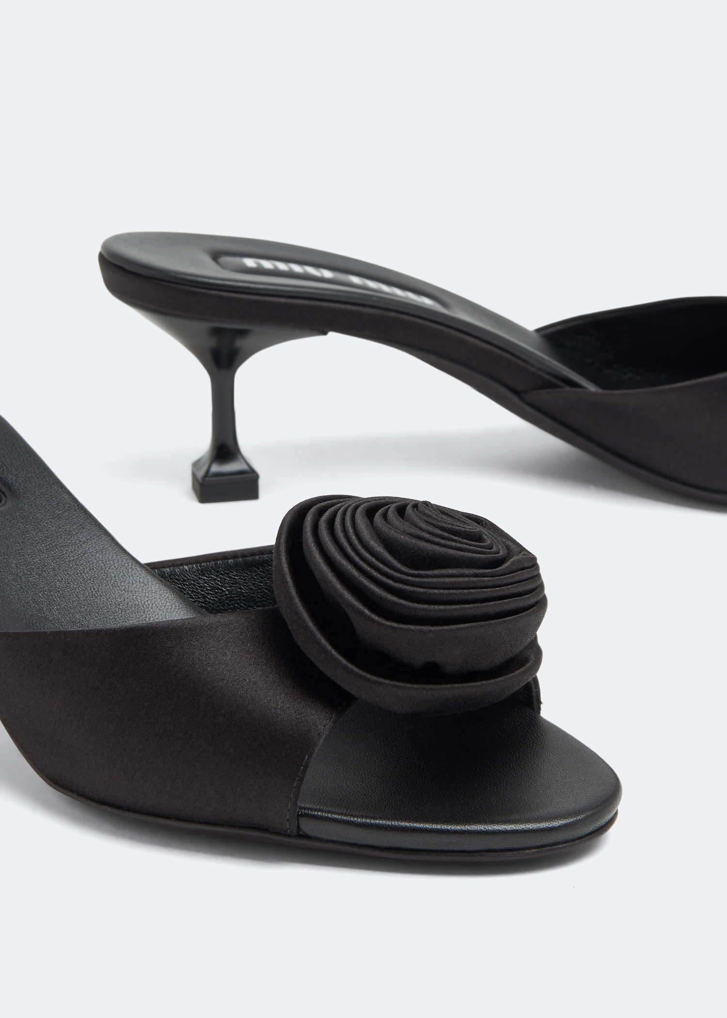 

Satin sandals, Black