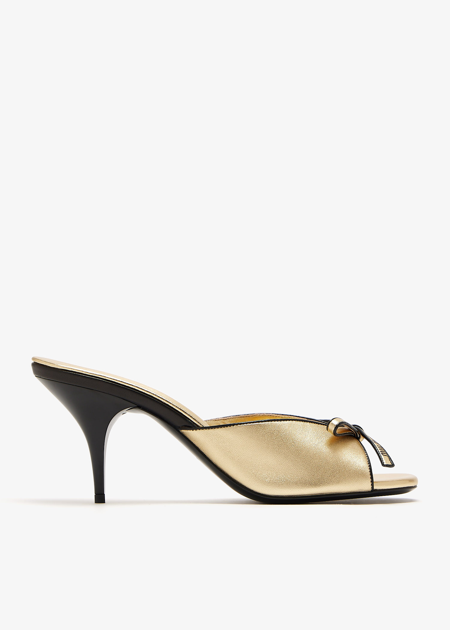 

Mordoré nappa leather bow sandals, Gold