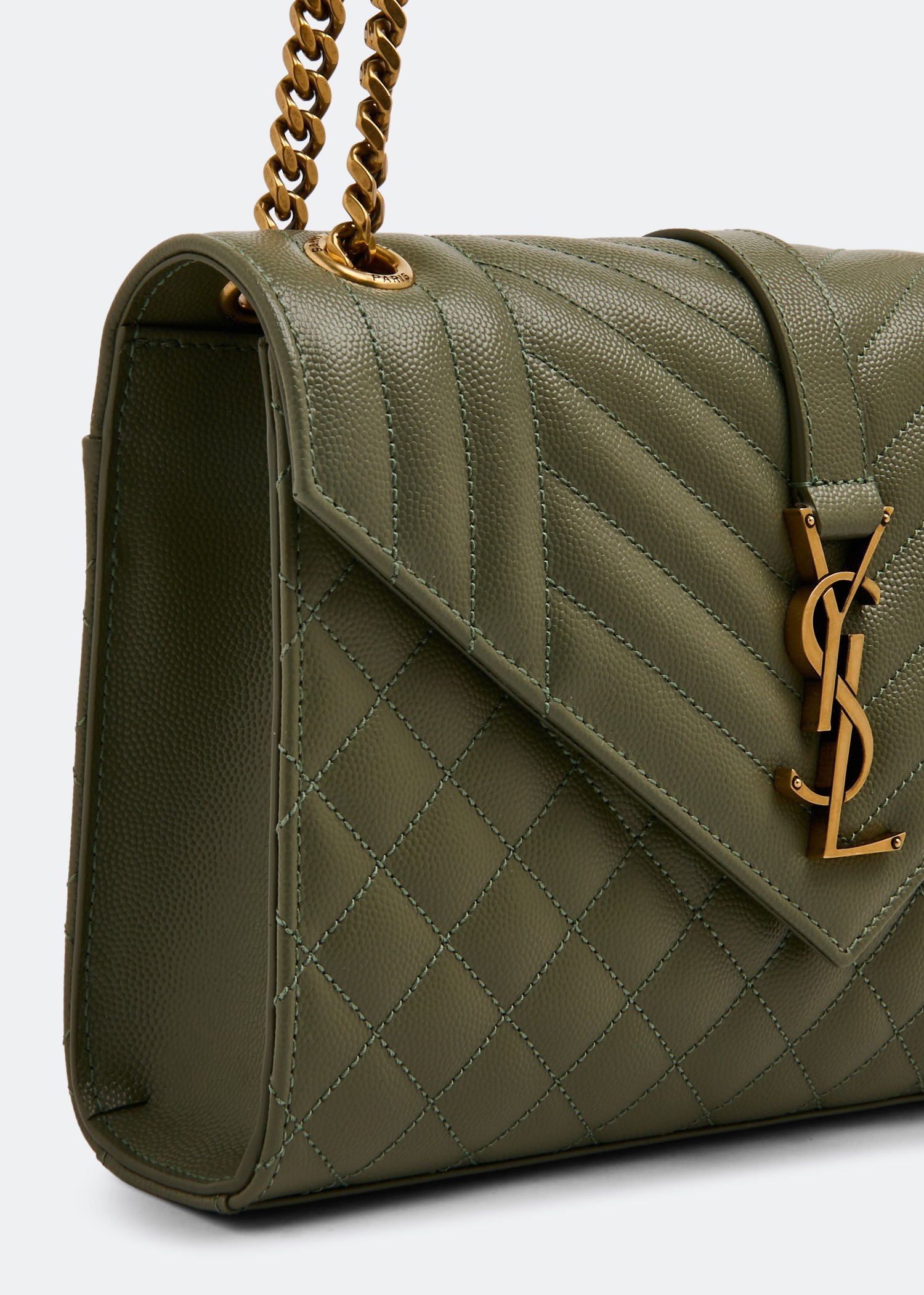 

Envelope medium chain bag, Green