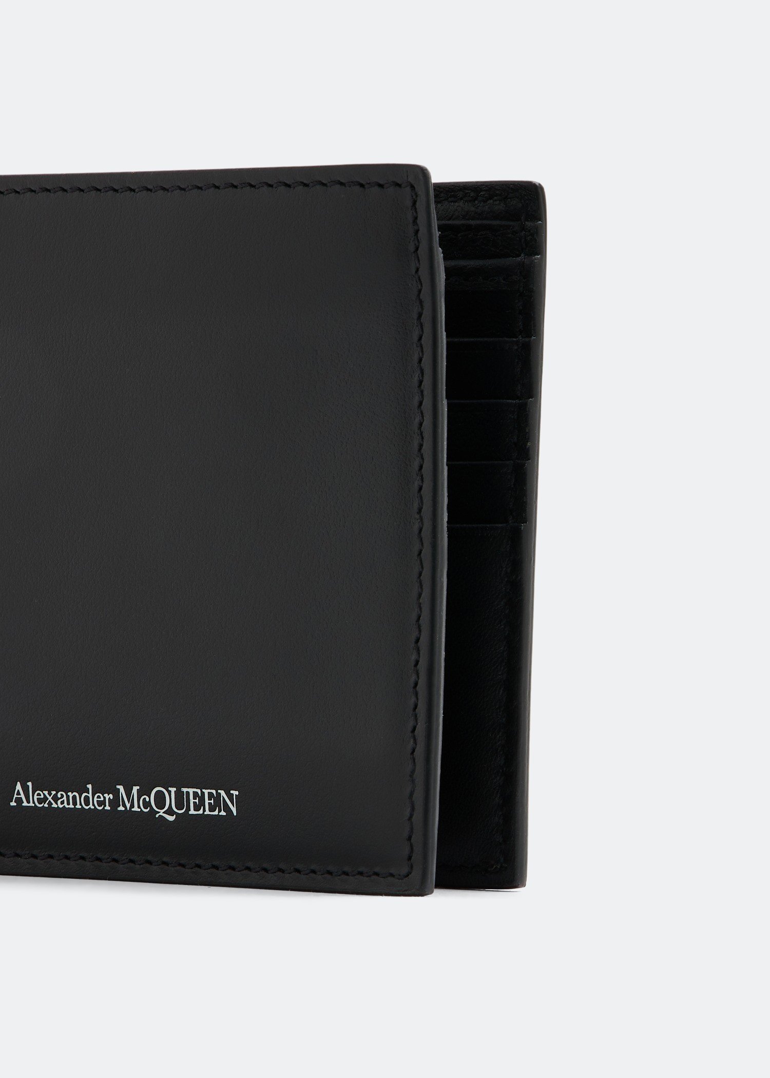 

Leather billfold wallet, Black